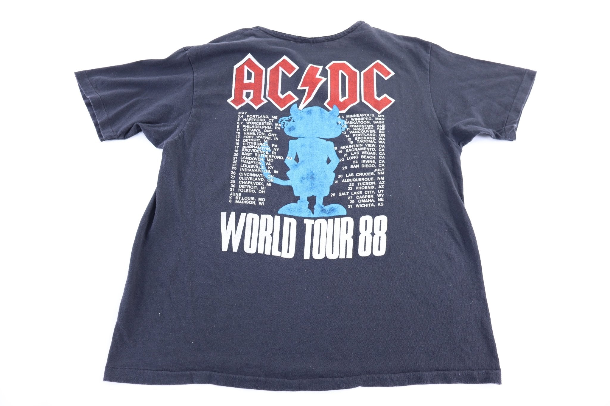 1988 ACDC Blow Up Your Video Tour T-shirt - Shirts & Tops - Thrifted Threads