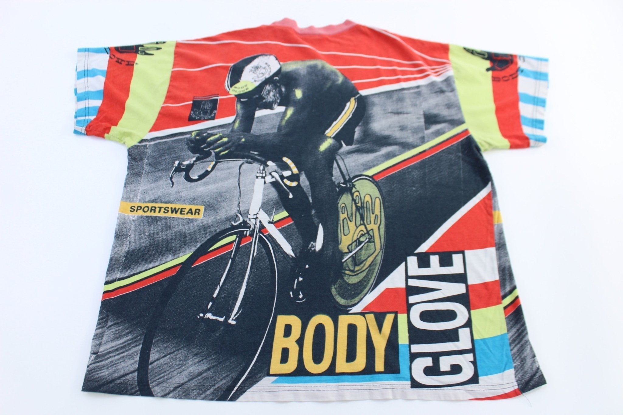 1988 Body Glove Cycling All Over Graphic T-shirt - Shirts & Tops - Thrifted Threads