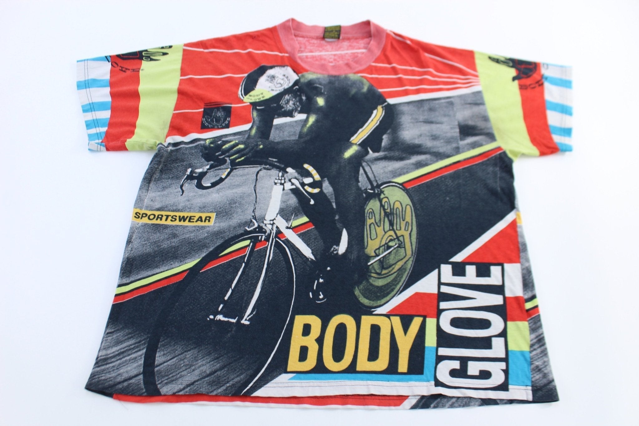 1988 Body Glove Cycling All Over Graphic T-shirt - Shirts & Tops - Thrifted Threads