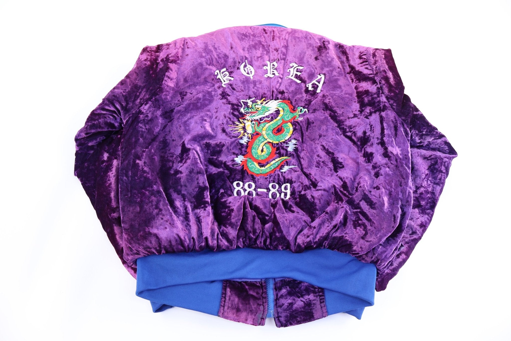 1988/89 Korea Souvenir Velvet Bomber Jacket - Jacket - Thrifted Threads