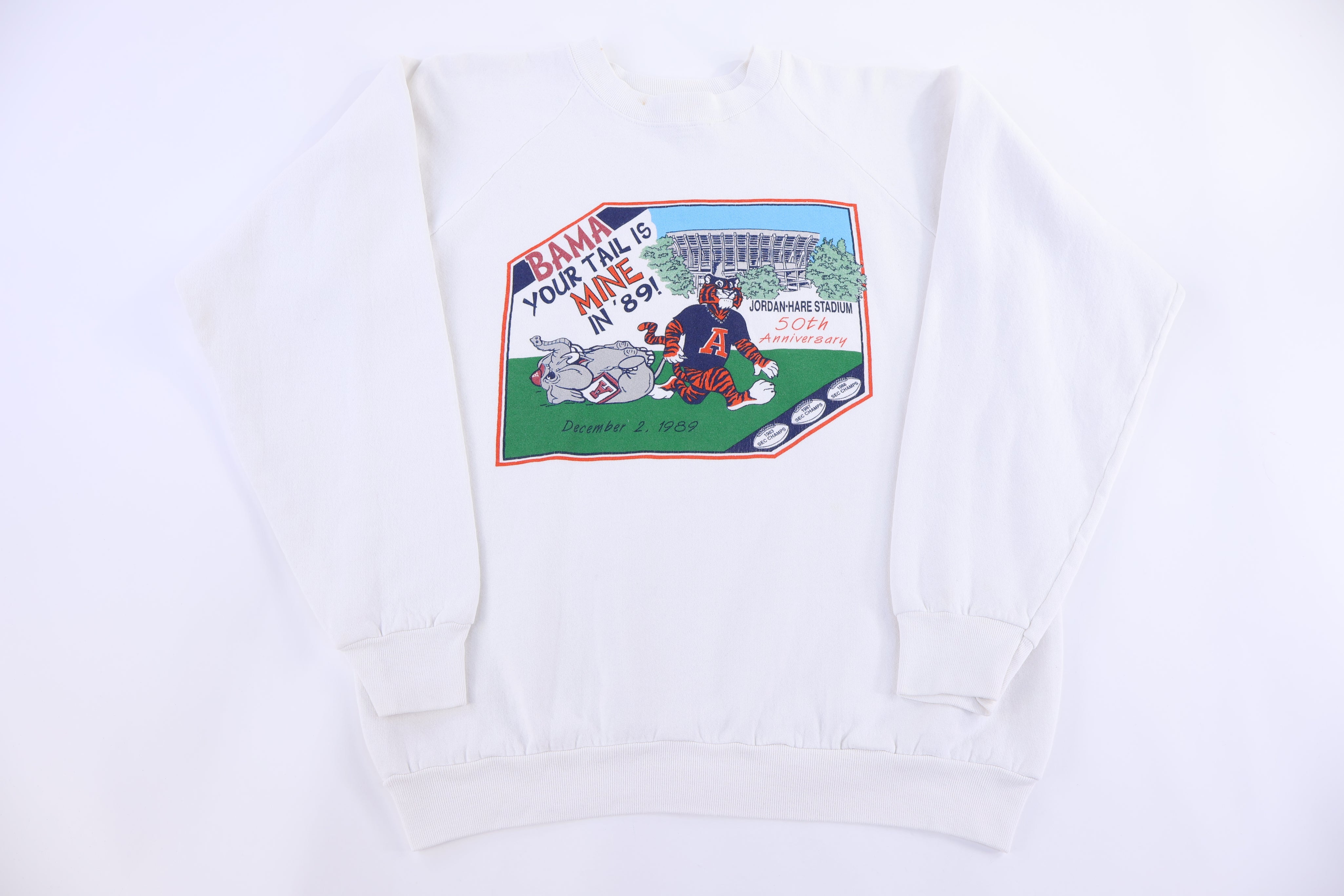 1989 Auburn University Sweatshirt - Sweatshirt - Thrifted Threads