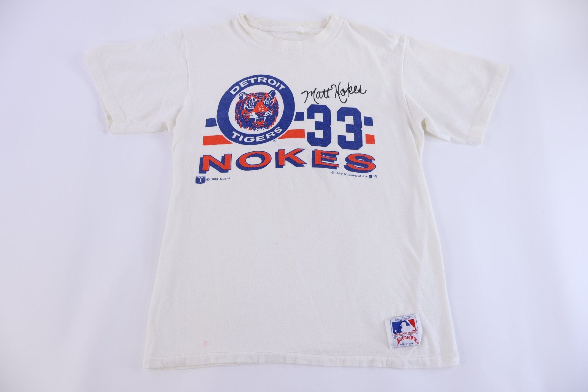 1989 Matt Nokes Detroit Tigers Baseball T-shirt - Shirts & Tops - Thrifted Threads