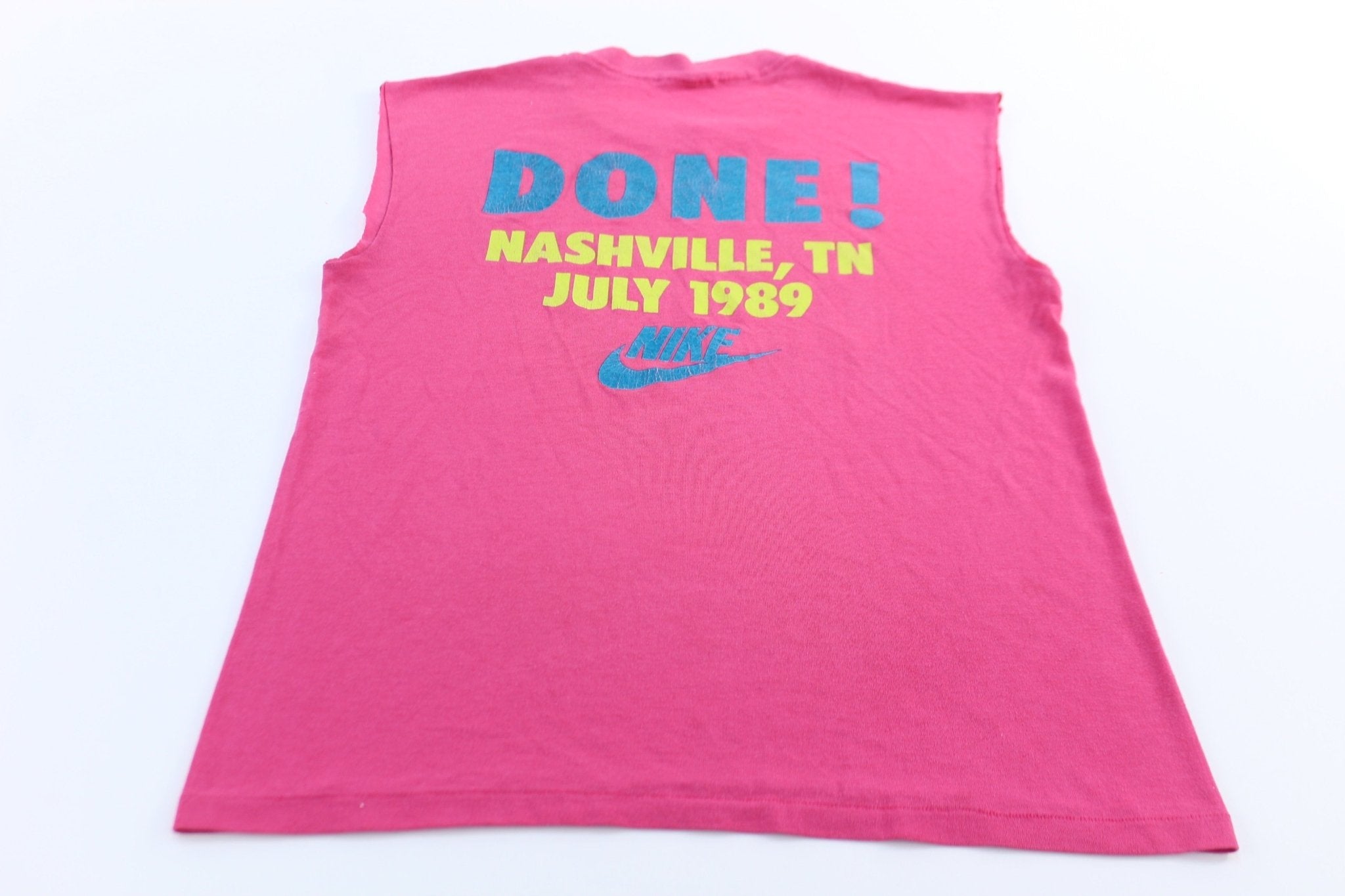 1989 Nike Just Do It Nashville, Tennessee Pink Tank Top - Jerseys/Tanks - Thrifted Threads