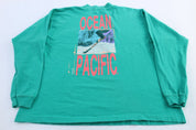 1989 Ocean Pacific Skiing Graphic LS T-Shirt - T-Shirts - Thrifted Threads