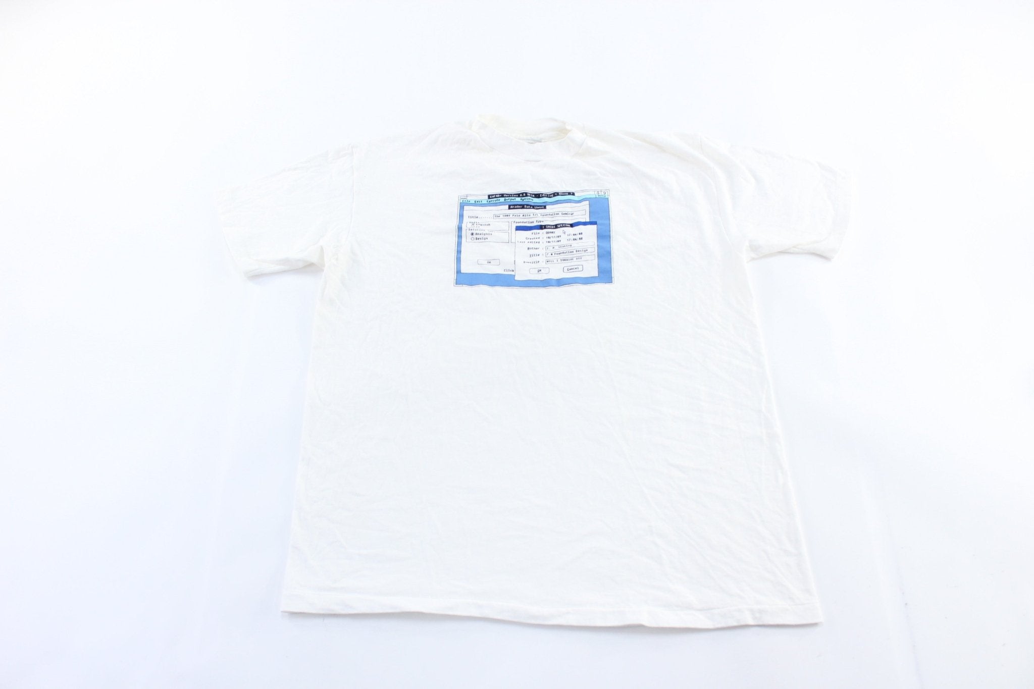 1989 Palo Alto T/L Foundation Seminar Quake T-Shirt - ThriftedThreads.com