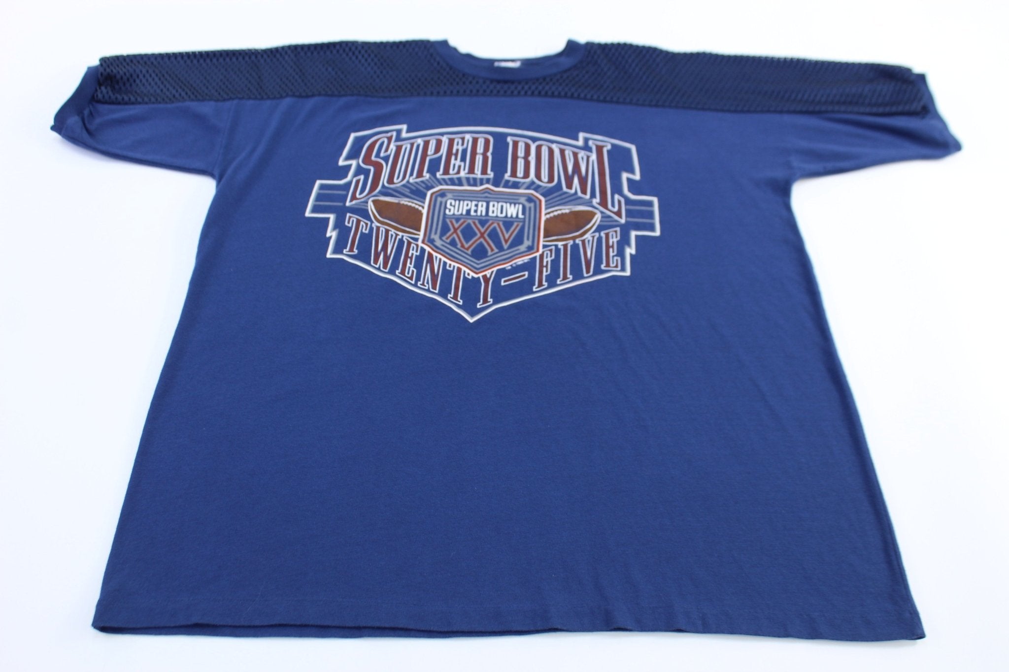 1989 Super Bowl Twenty Five Football Jersey - ThriftedThreads.com