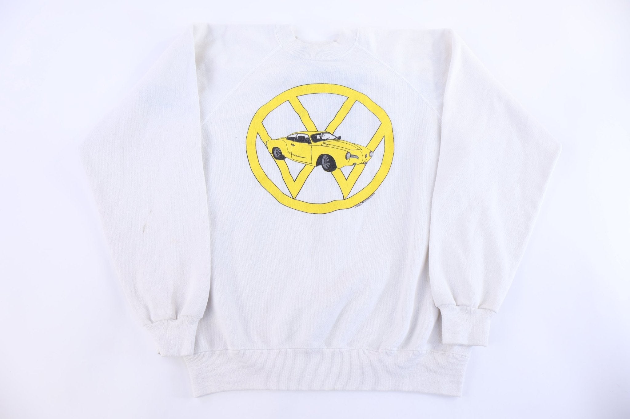 1989 Volkswagen Car Graphic Sweatshirt - Sweatshirt - Thrifted Threads