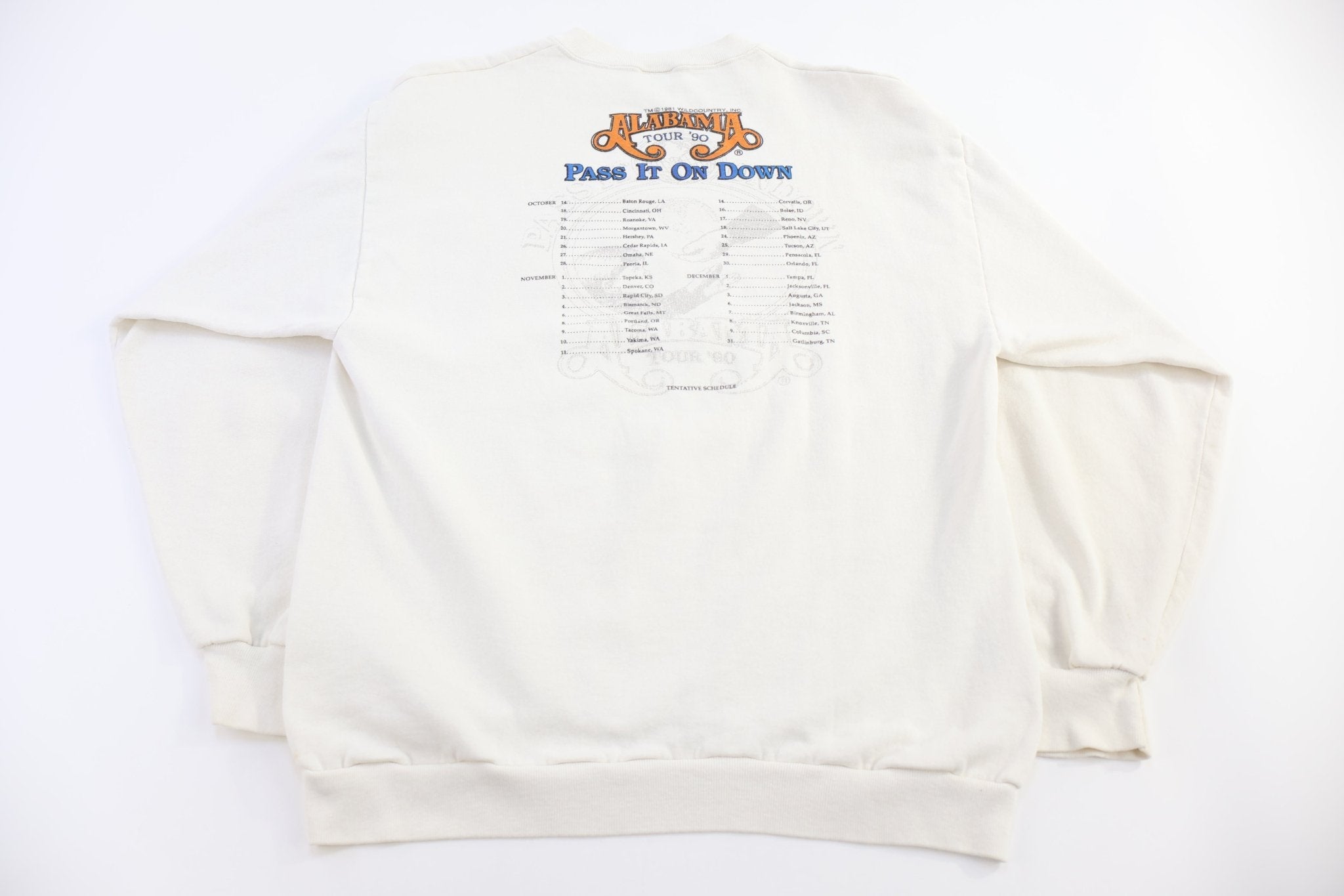 1990 Alabama Pass It Down Tour Sweatshirt - Sweatshirt - Thrifted Threads
