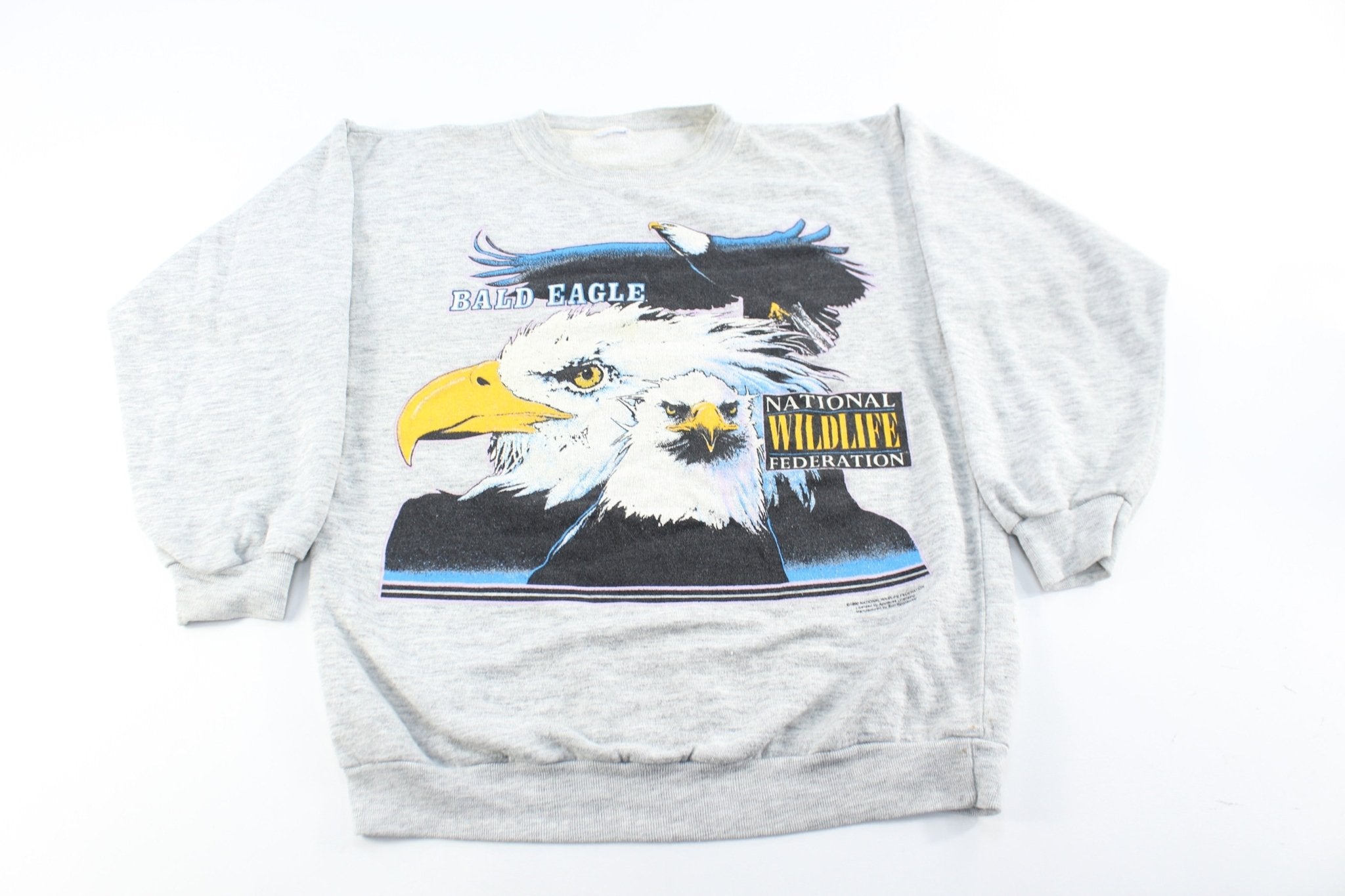1990 Bald Eagle Graphic Sweatshirt - ThriftedThreads.com