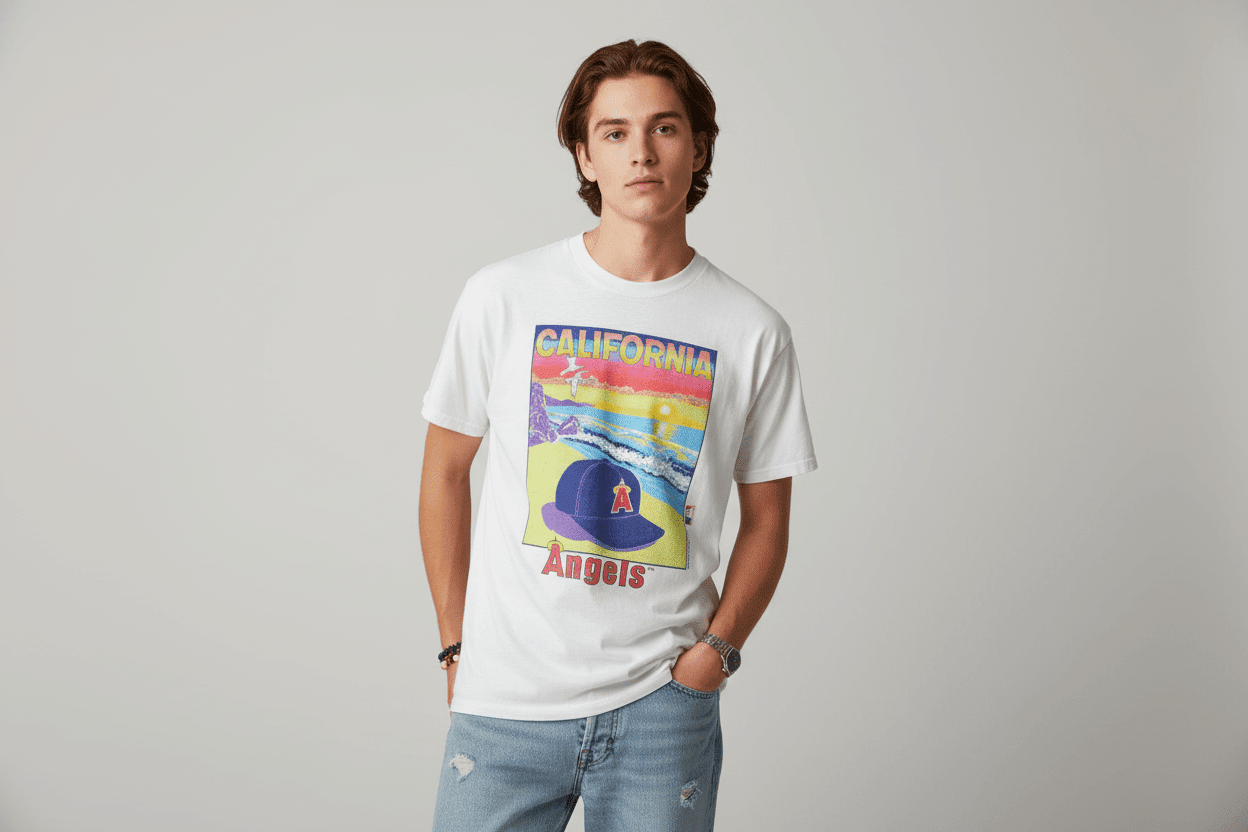 1990 California Angels Baseball T-shirt - Shirts & Tops - Thrifted Threads