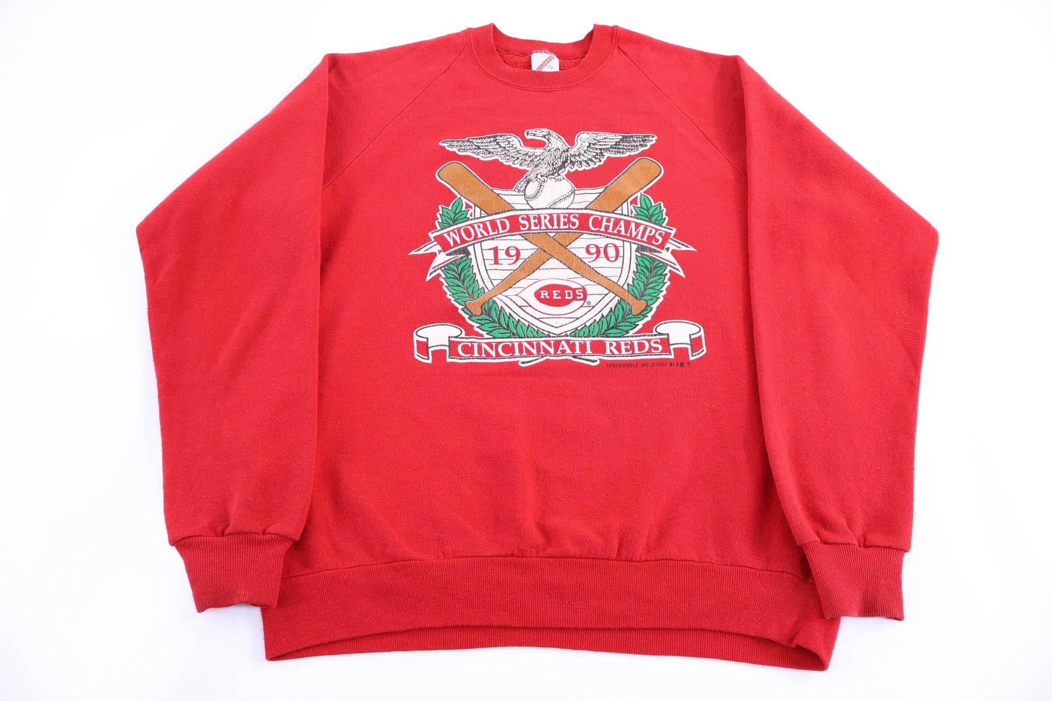 1990 Cincinnati Reds Baseball World Series Sweatshirt - Sweatshirt - Thrifted Threads