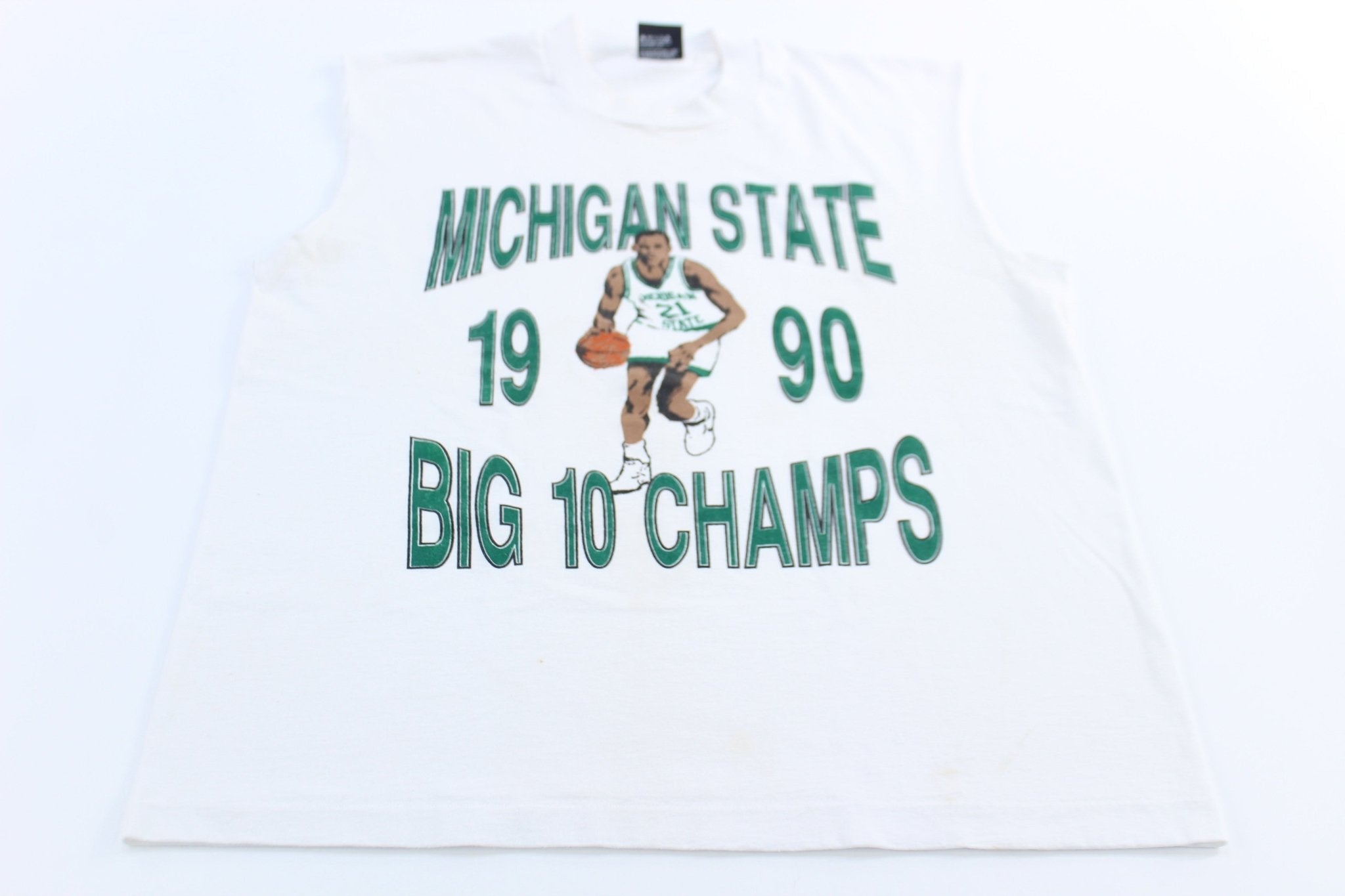 1990 Michigan State University Big 10 Champs Tank Top - Jerseys/Tanks - Thrifted Threads
