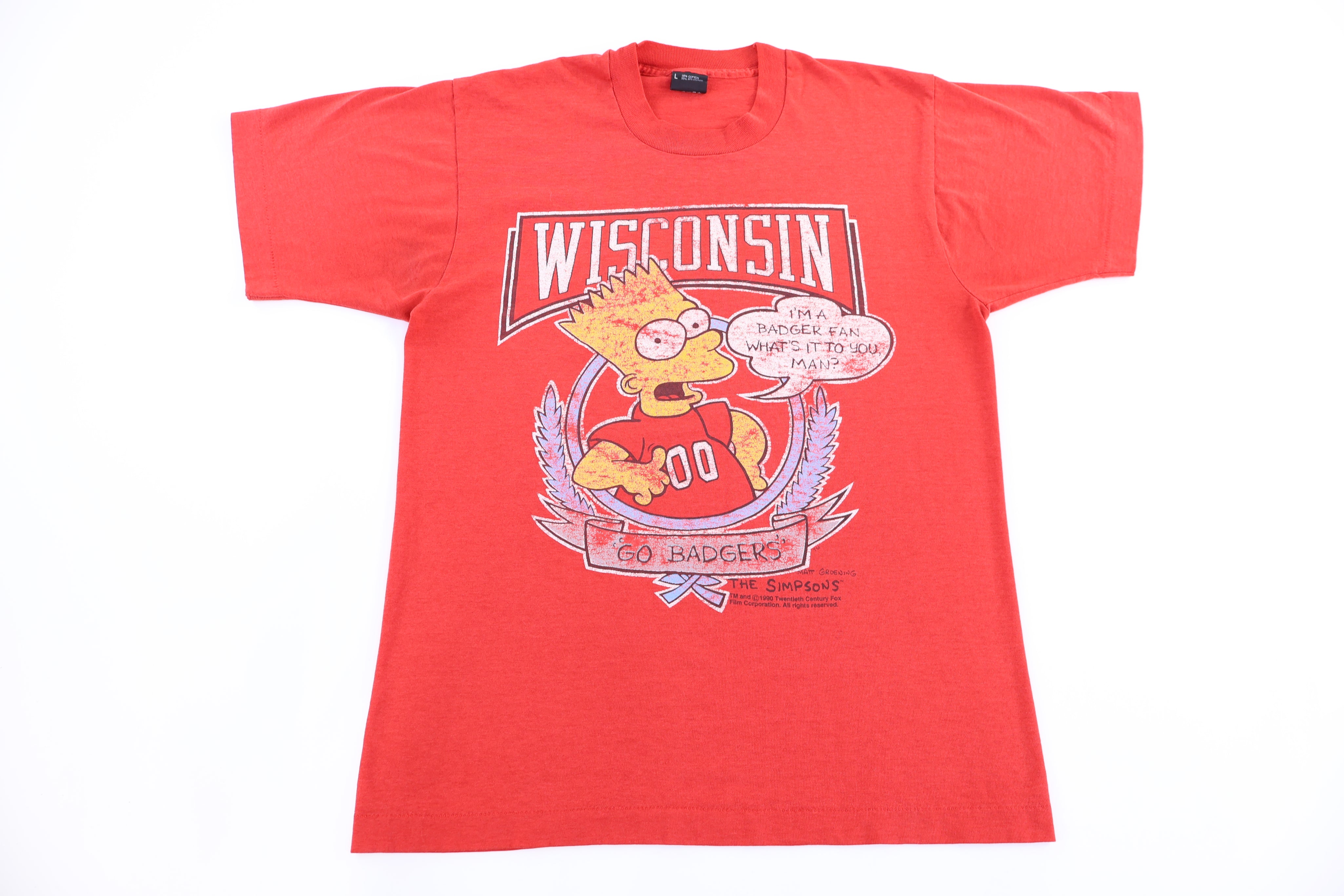1990 University of Wisconsin Bart Simpson T-shirt - Shirts & Tops - Thrifted Threads