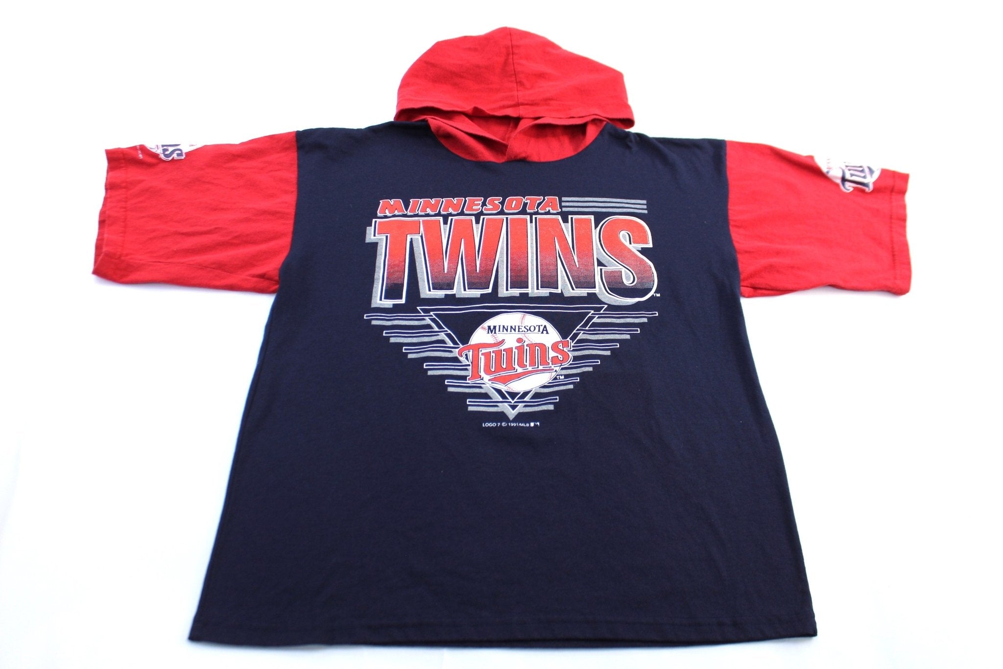 1991 Minnesota Twins Lightweight Pullover Hoodie - ThriftedThreads.com