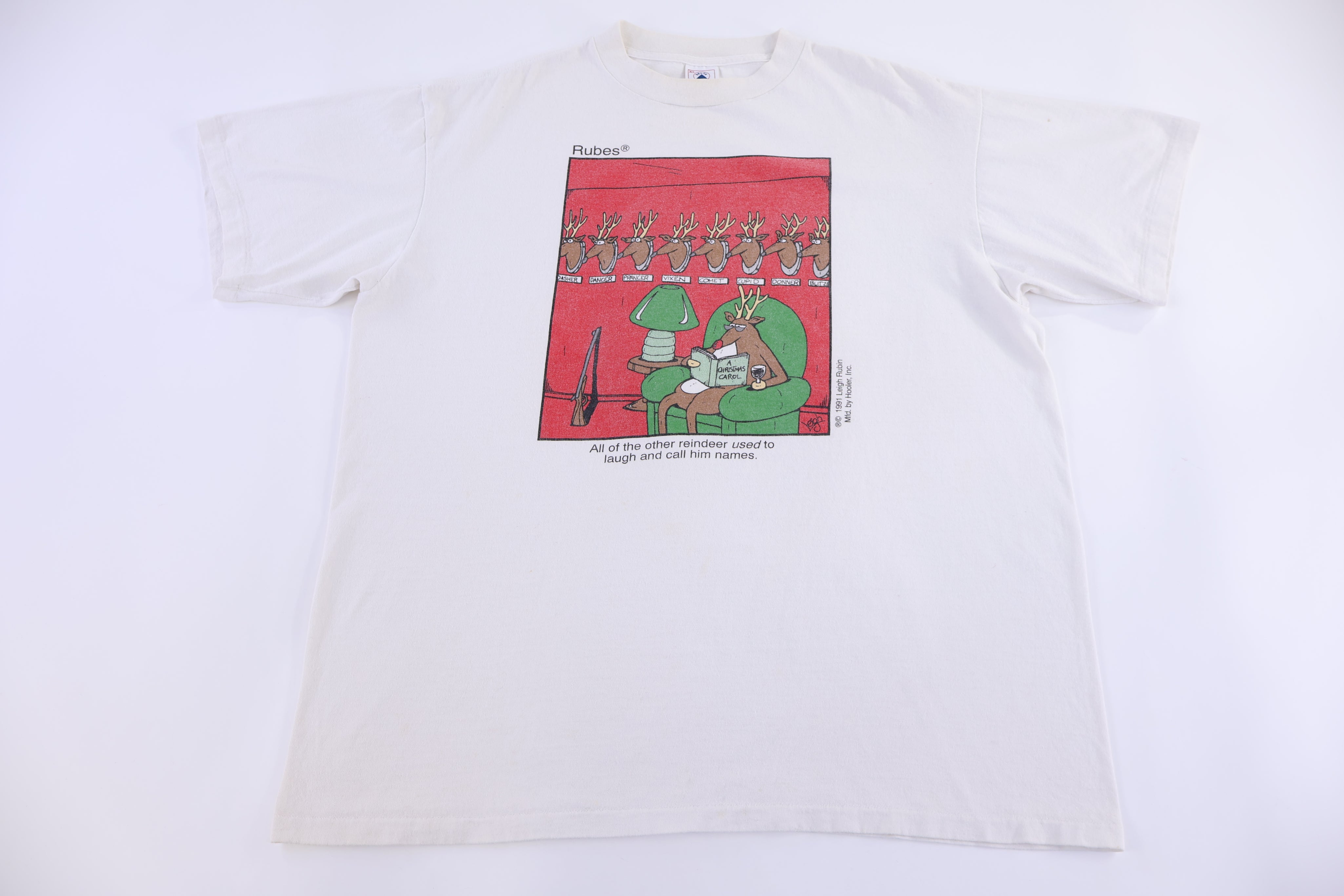 1991 Rudolph Christmas Graphic T-shirt - Shirts & Tops - Thrifted Threads