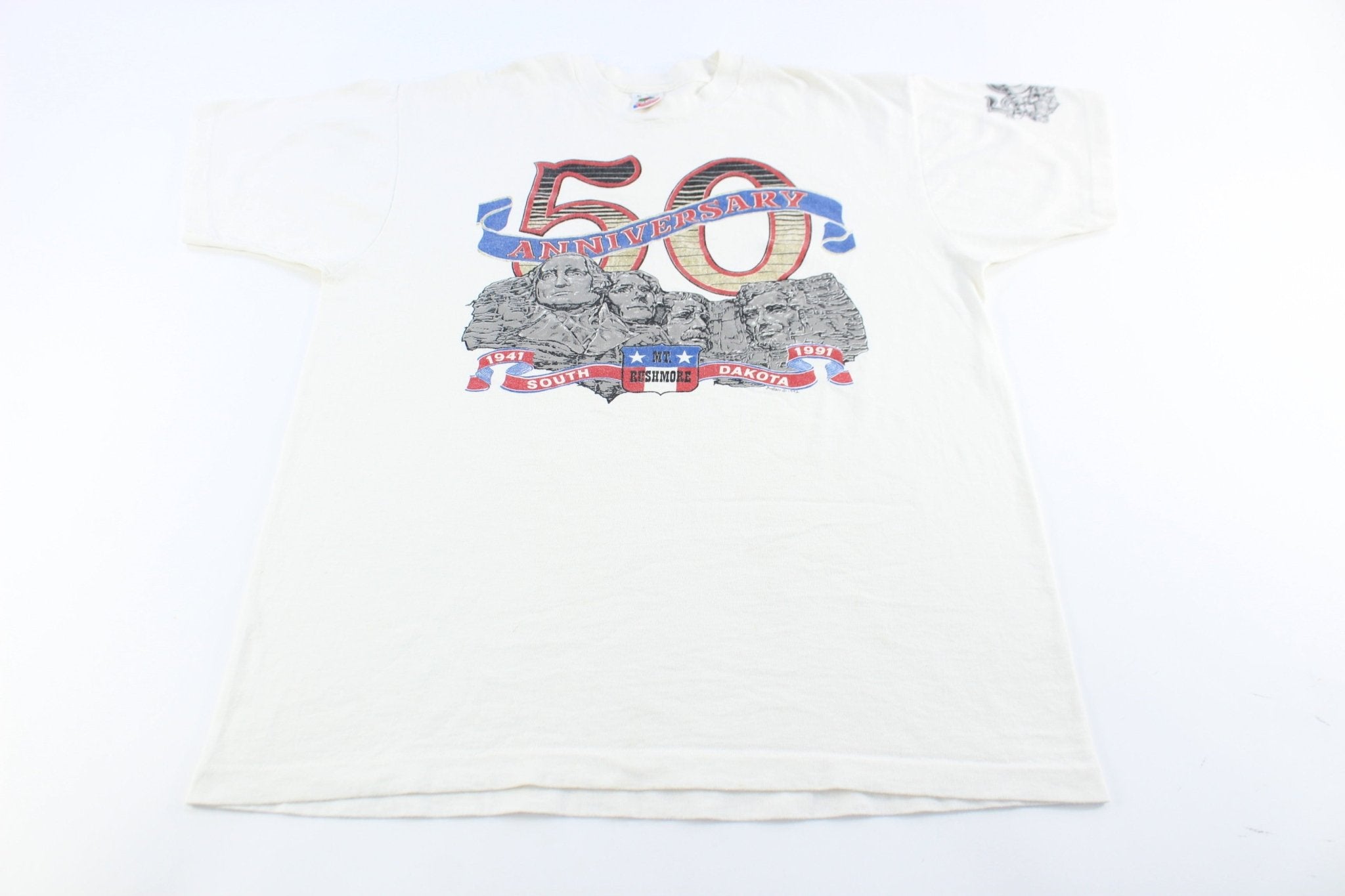 1991 South Dakota Mt. Rushmore 50th Anniversary T-Shirt - ThriftedThreads.com
