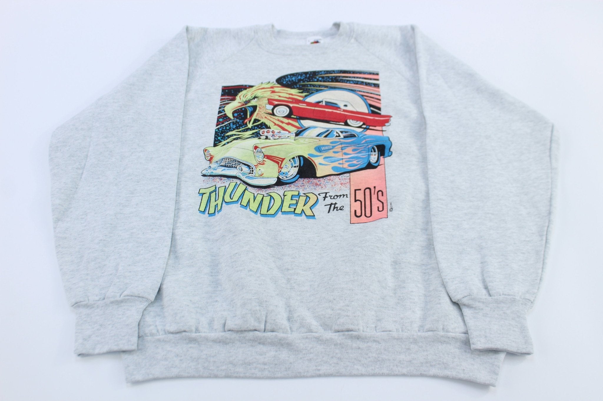 1991 Thunder From The 50's Graphic Sweatshirt - ThriftedThreads.com
