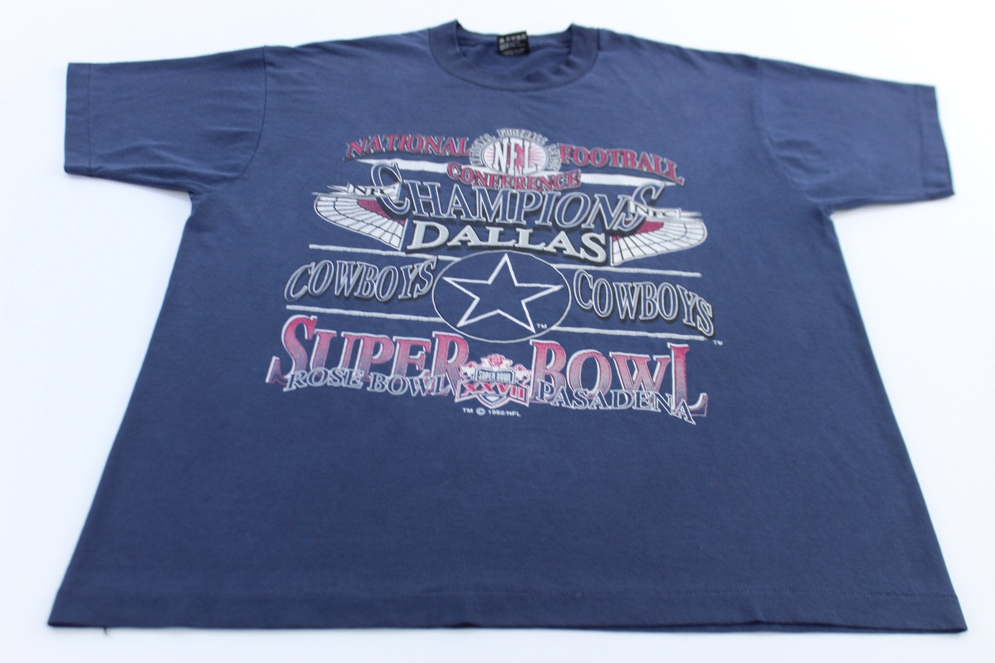 1992 Dallas Cowboys Football Super Bowl Graphic T-Shirt - ThriftedThreads.com