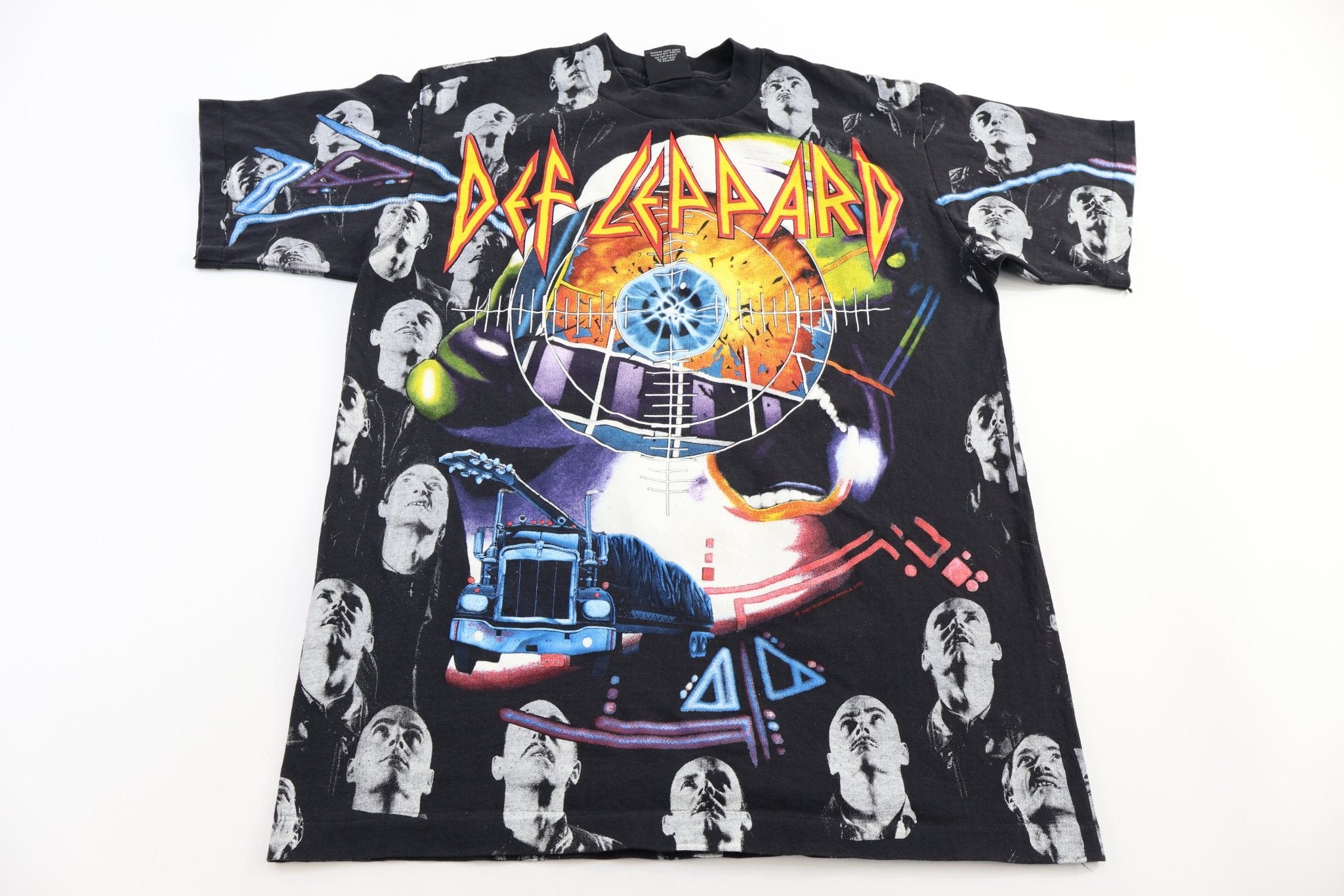 1992 Def Leppard All Over Graphic T-shirt - Shirts & Tops - Thrifted Threads