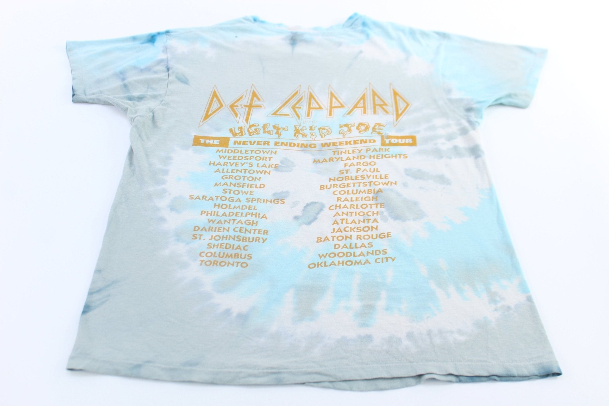 1992 Def Leppard w/ Ugly Kid Joe The Never Ending Weekend Tour T-Shirt - ThriftedThreads.com