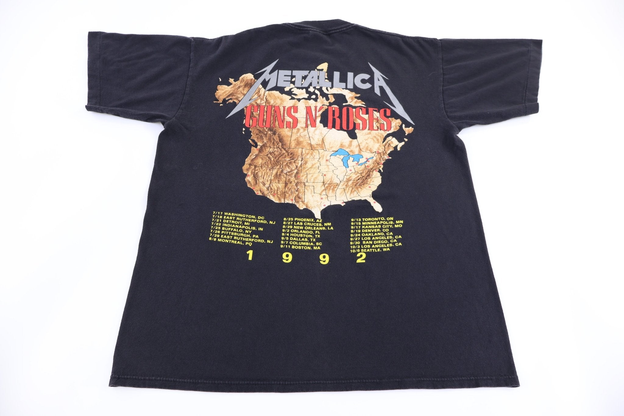 1992 Guns N' Roses Metallica Tour T-shirt - Shirts & Tops - Thrifted Threads