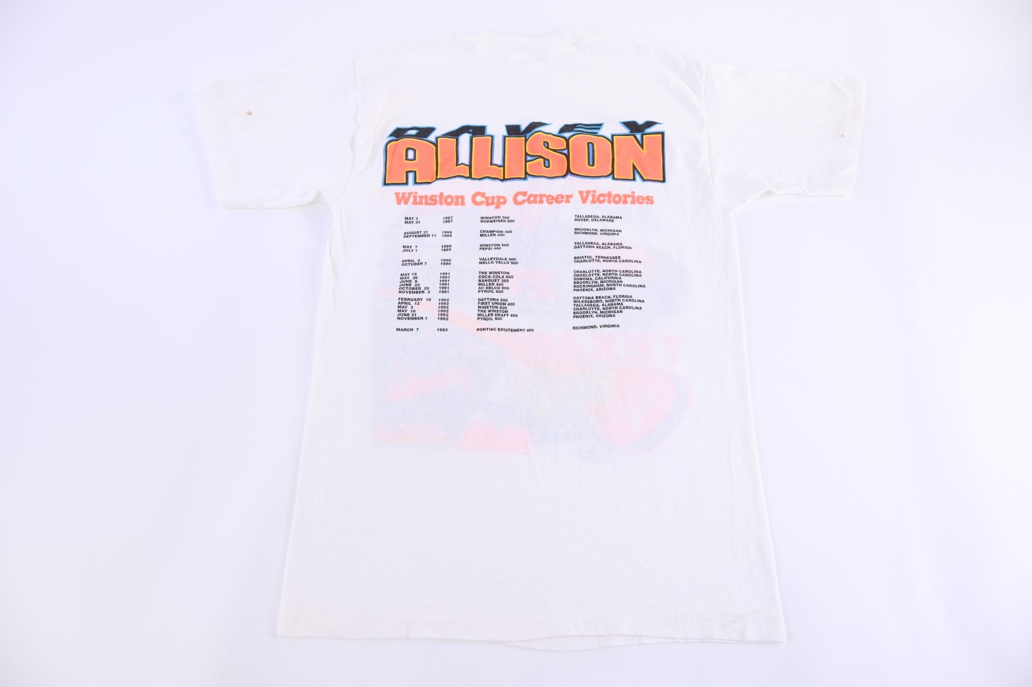 1992 In Memory Davey Allison Racing T-shirt - Shirts & Tops - Thrifted Threads