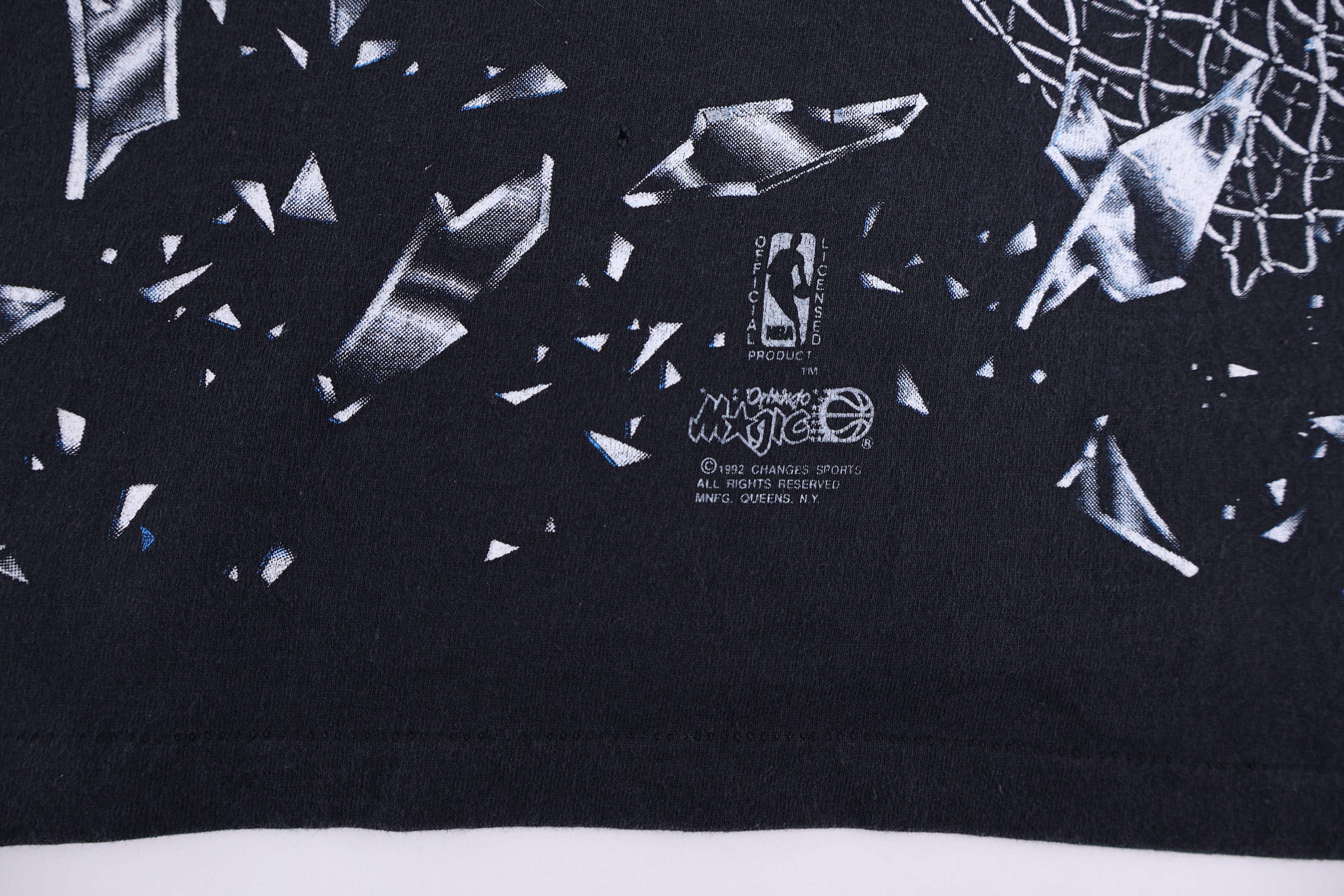 1992 Orlando Magic Basketball Shattered Backboard T-shirt - Shirts & Tops - Thrifted Threads