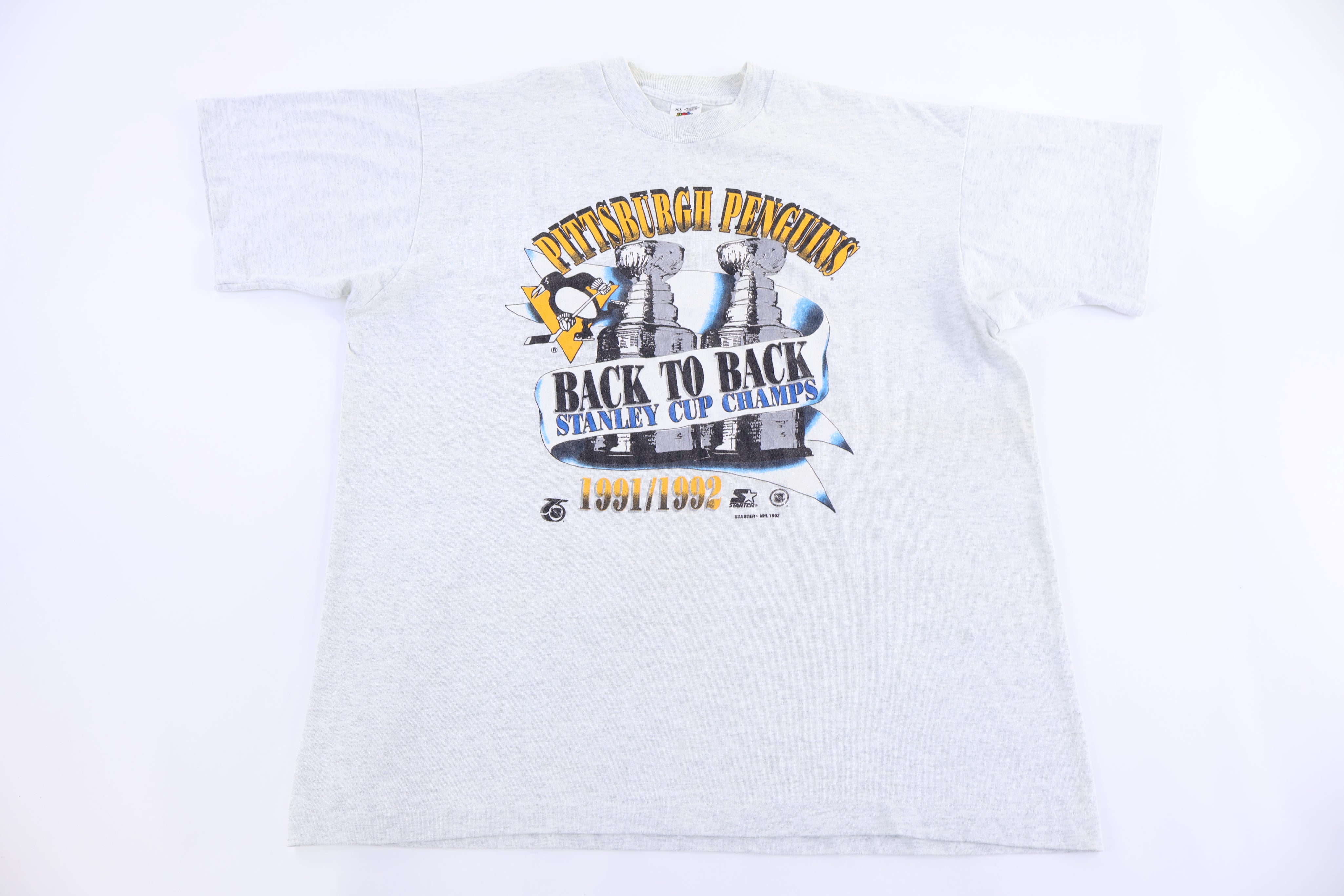 1992 Pittsburgh Penguins Back To Back Champs T-shirt - Shirts & Tops - Thrifted Threads
