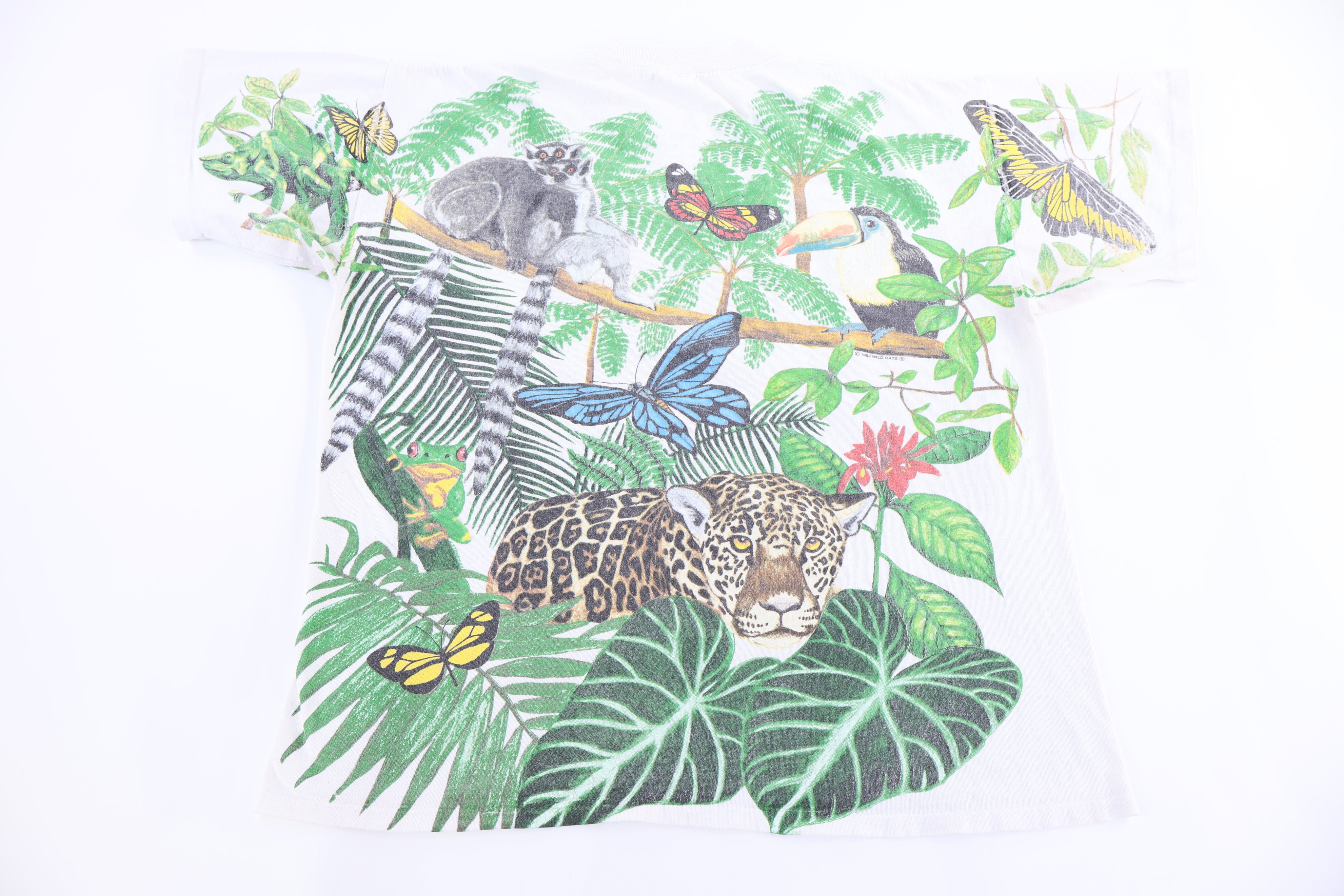 1992 Wild Oats Jungle Nature All Over Graphic T-shirt - Shirts & Tops - Thrifted Threads