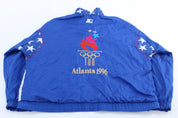 1993 Atlanta Olympics USA Embroidered Starter Zip Up Jacket - ThriftedThreads.com