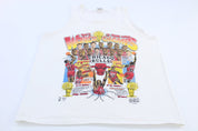 1993 Chicago Bulls Basketball Caricature Graphic Tank Top - ThriftedThreads.com