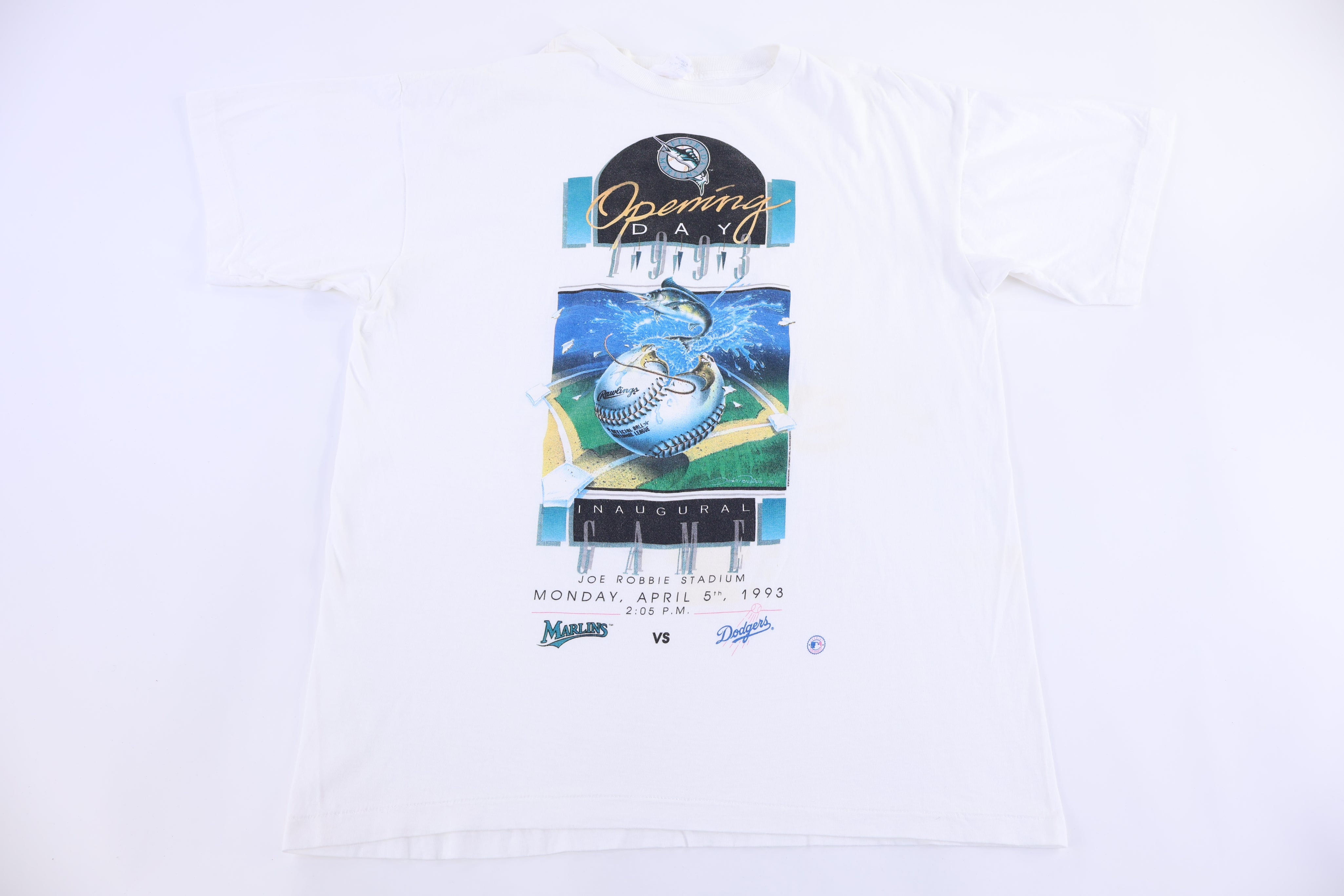 1993 Florida Marlins Baseball Opening Day T-shirt - Shirts & Tops - Thrifted Threads