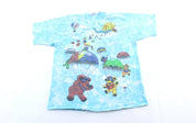 1993 Grateful Dead Liquid Blue Parachuting Tie - Dye T-Shirt - ThriftedThreads.com