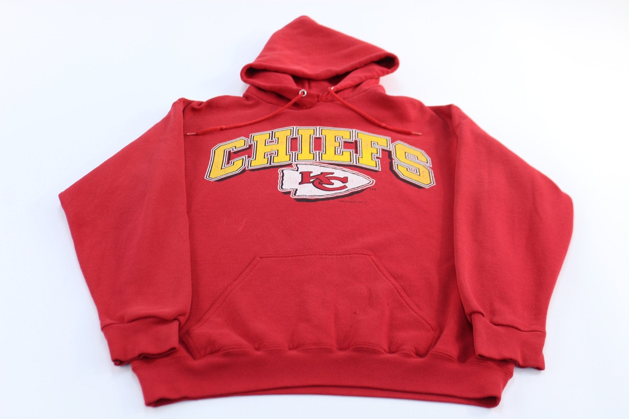 1993 Kansas City Chiefs Football Logo 7 Pullover Hoodie - ThriftedThreads.com