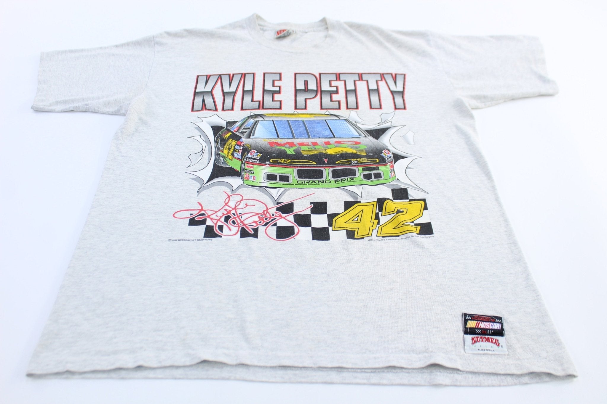 1993 Kyle Petty 42 Racing Car Graphic T-shirt - ThriftedThreads.com