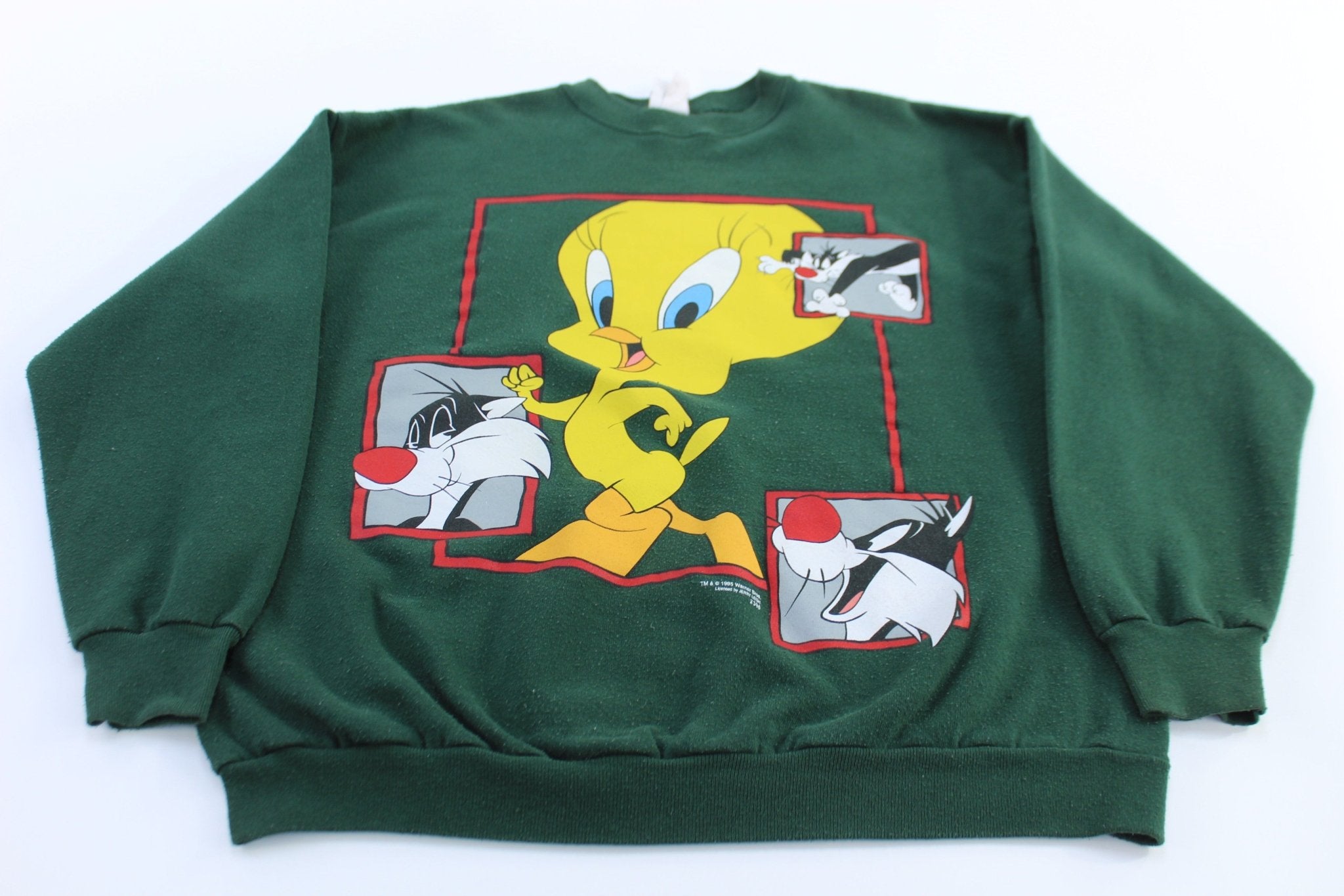 1993 Looney Tunes Tweety & Sylvester Graphic Sweatshirt - ThriftedThreads.com