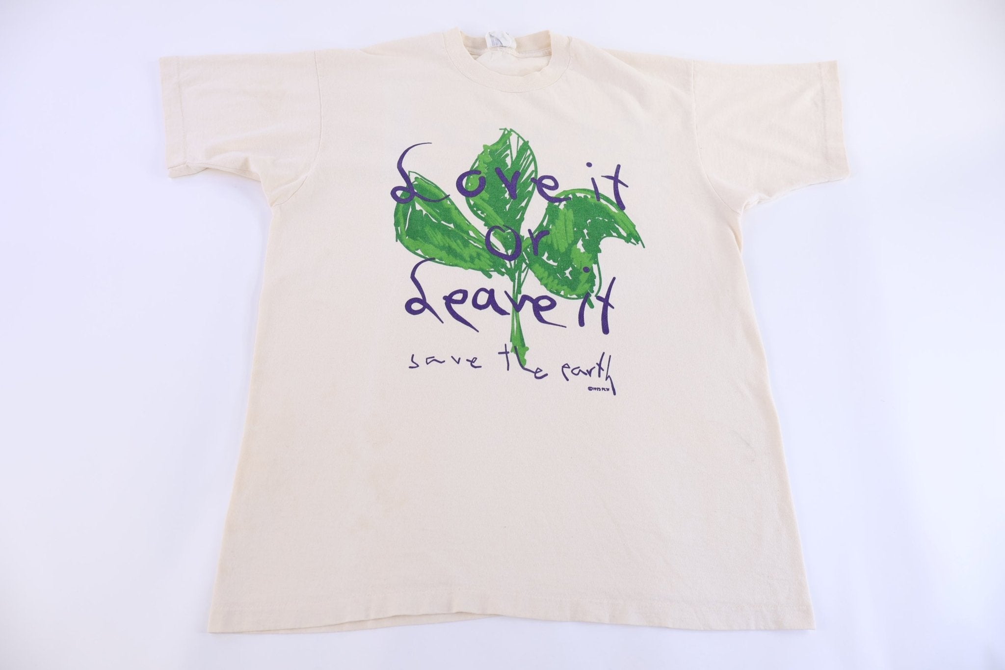 1993 Love It Or Leave It Save The Earth T-shirt - Shirts & Tops - Thrifted Threads