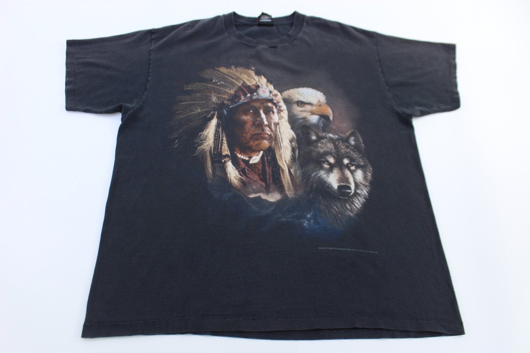 1993 Native American Nature 3D Emblem T-shirt - ThriftedThreads.com