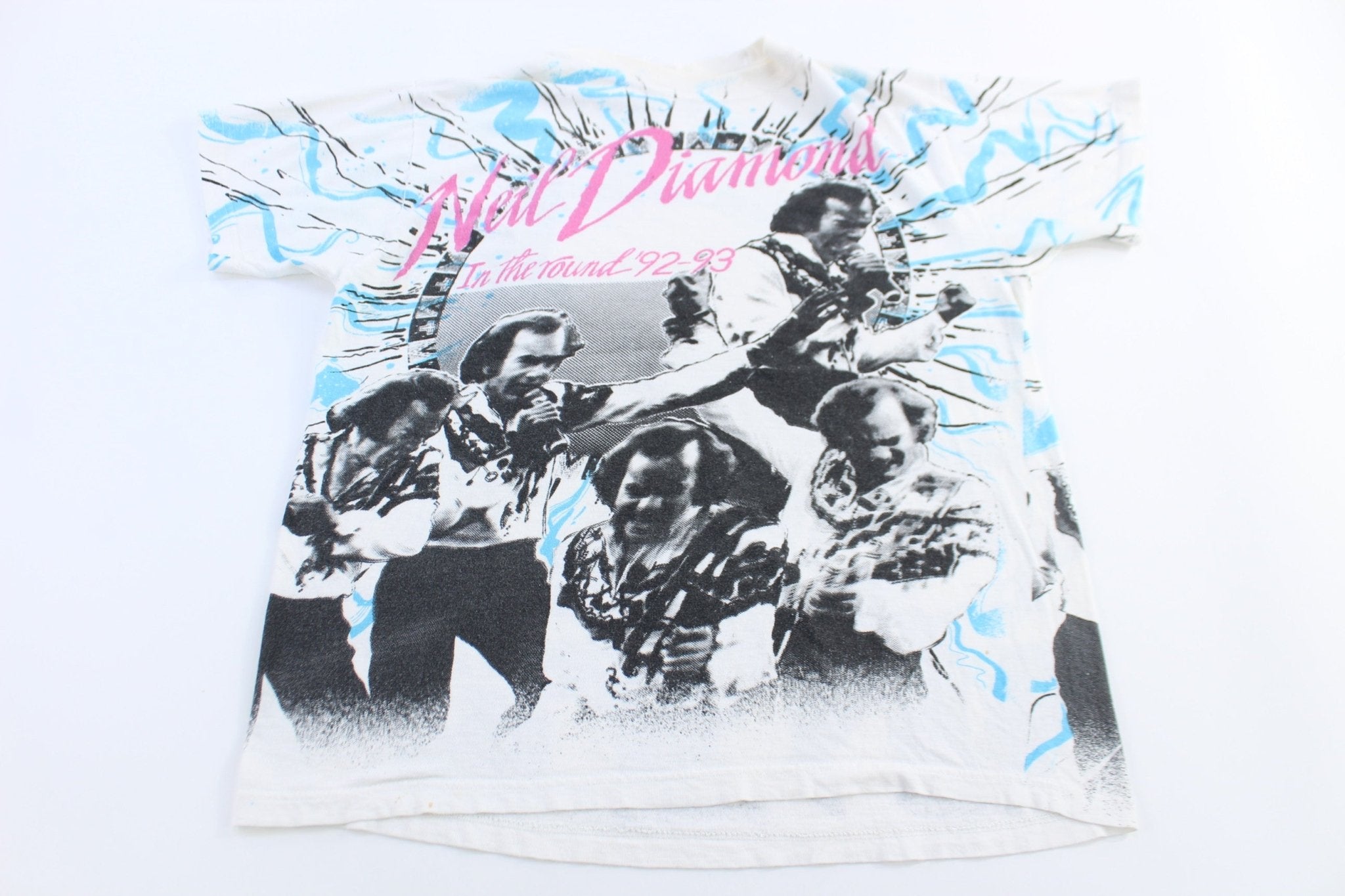 1993 Neil Diamonds In The Round Tour All Over Graphic T-shirt - Shirts & Tops - Thrifted Threads