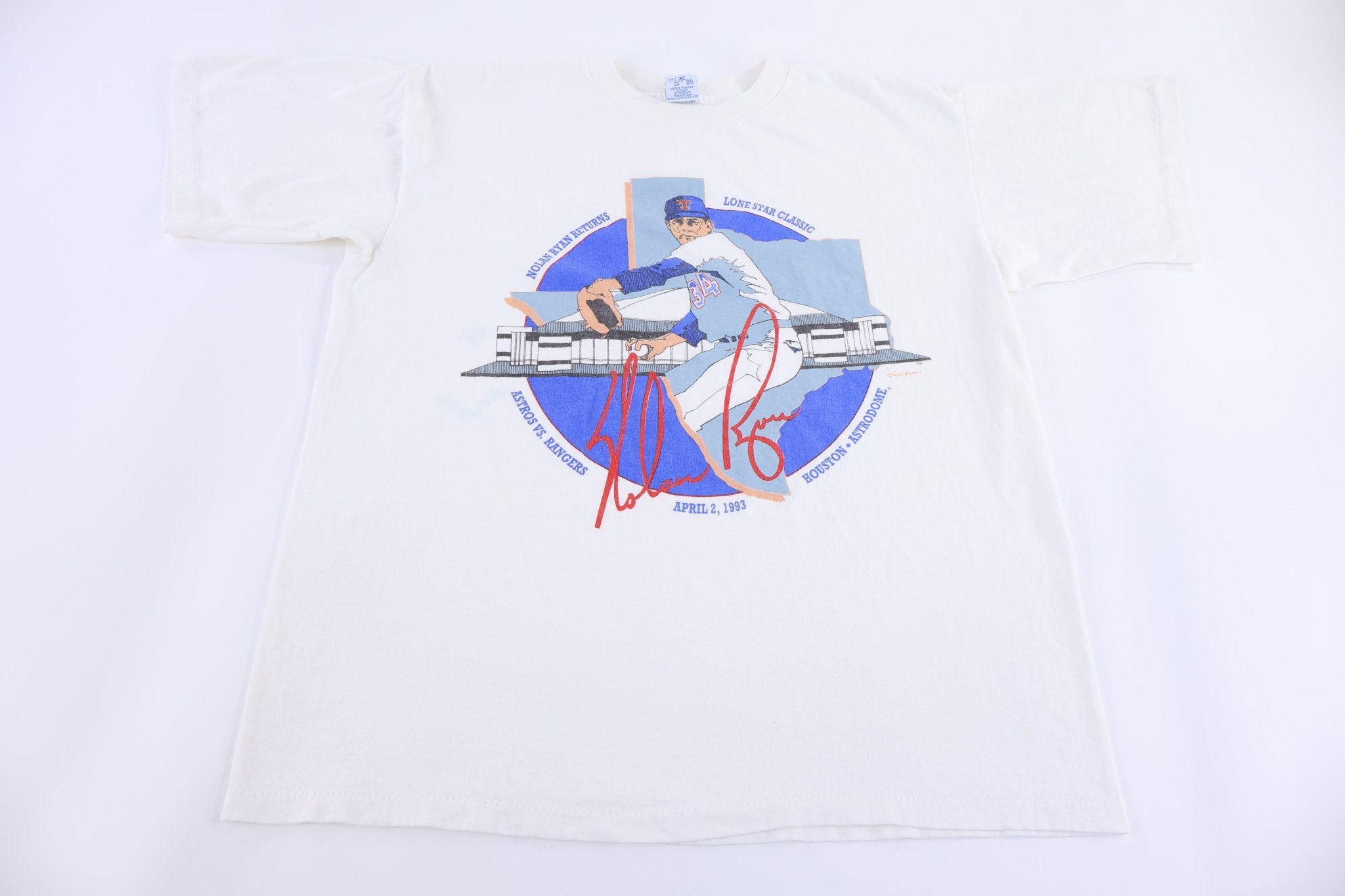 1993 Nolan Ryan Astros Vs Rangers T-shirt - Shirts & Tops - Thrifted Threads