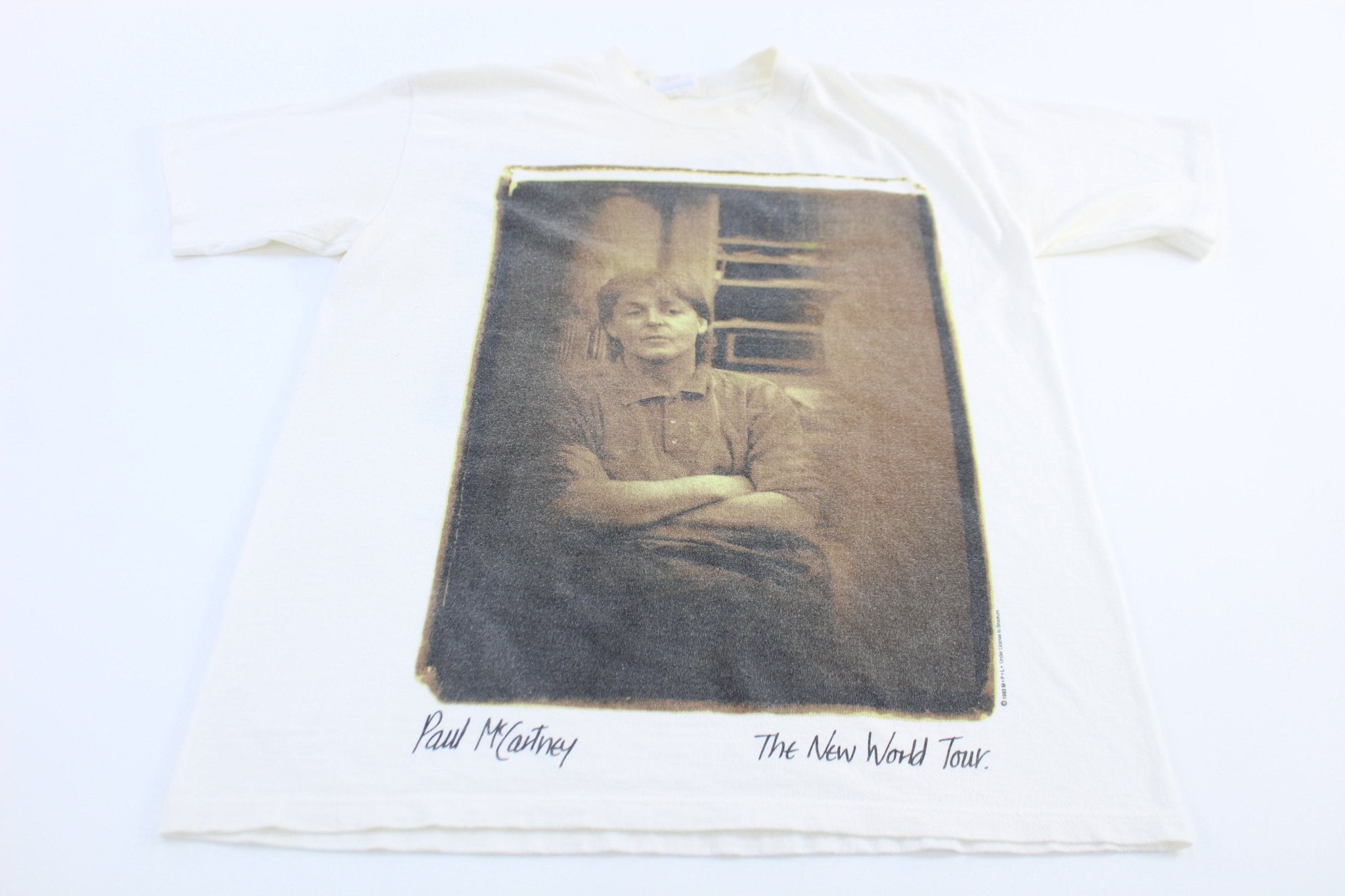 1993 Paul McCartney The New world Tour T-shirt - ThriftedThreads.com