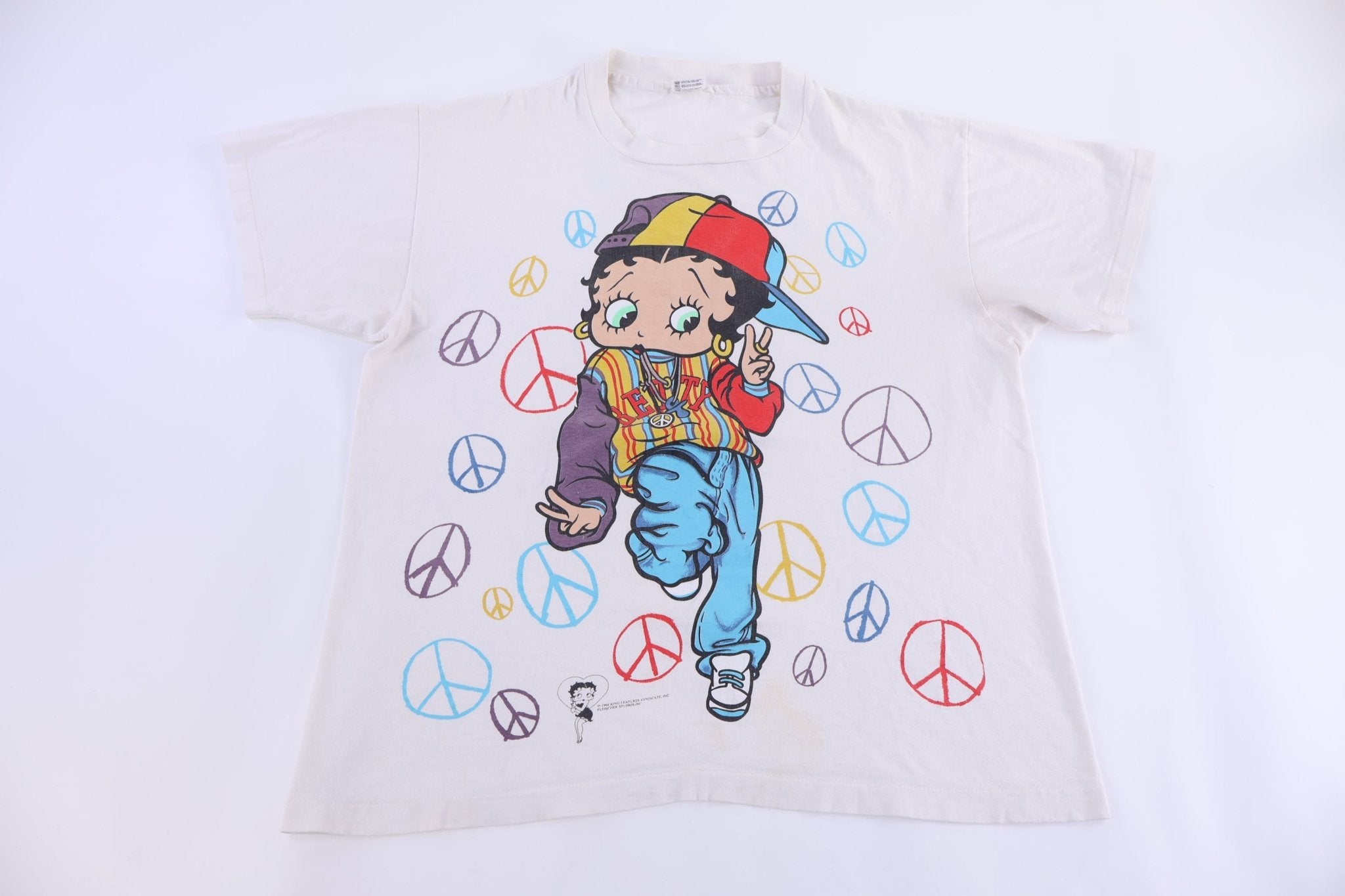 1994 Betty Boop Peace Out Graphic T-shirt - Shirts & Tops - Thrifted Threads
