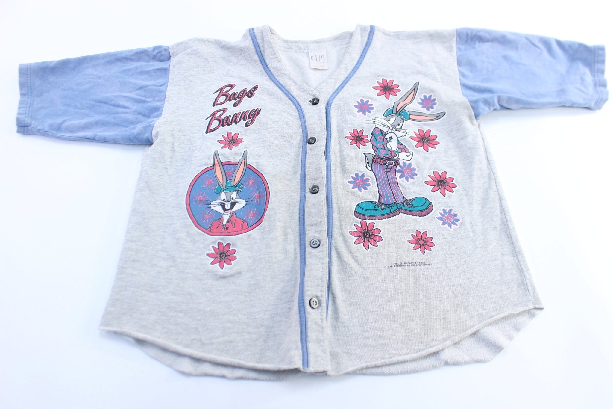 1994 Bugs Bunny Graphic Baseball Jersey - ThriftedThreads.com