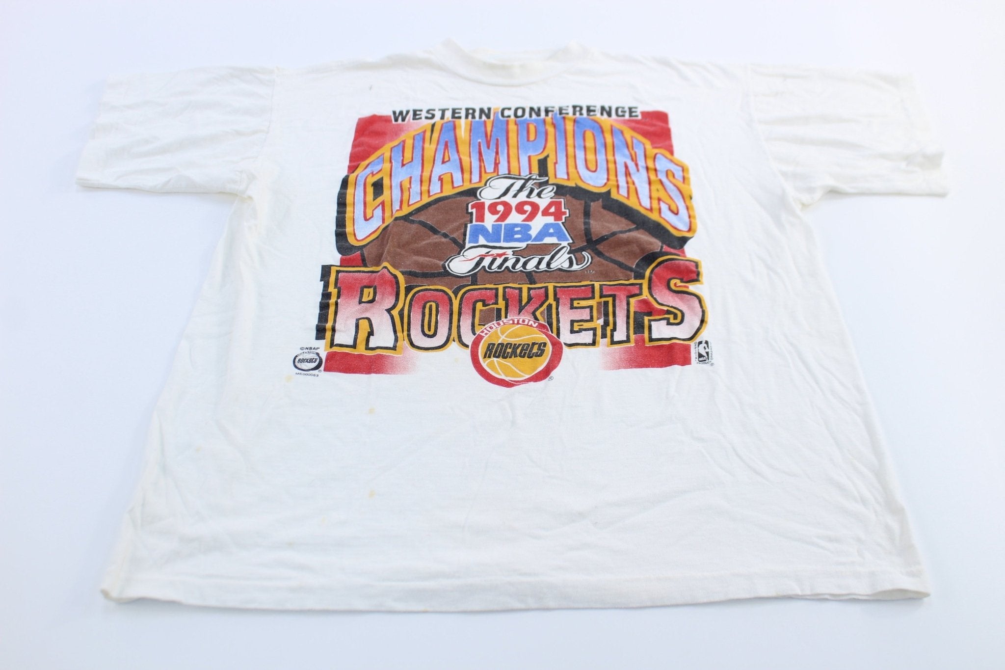 1994 Houston Rockets Western Conference Champions T-Shirt - ThriftedThreads.com