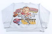 1994 Kansas City Chiefs Joe Montana Caricature Graphic Sweatshirt - ThriftedThreads.com