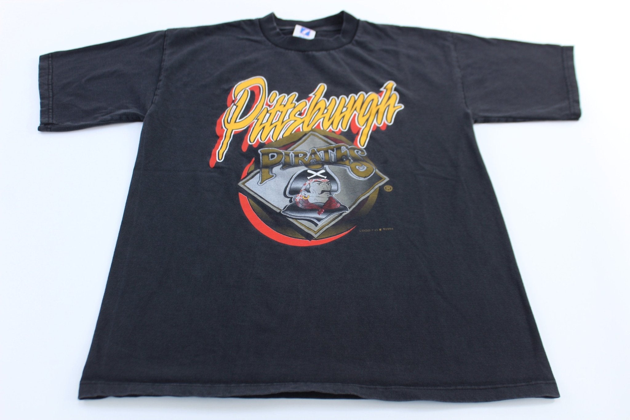 1994 Pittsburgh Pirates Baseball Logo 7 T-Shirt - ThriftedThreads.com