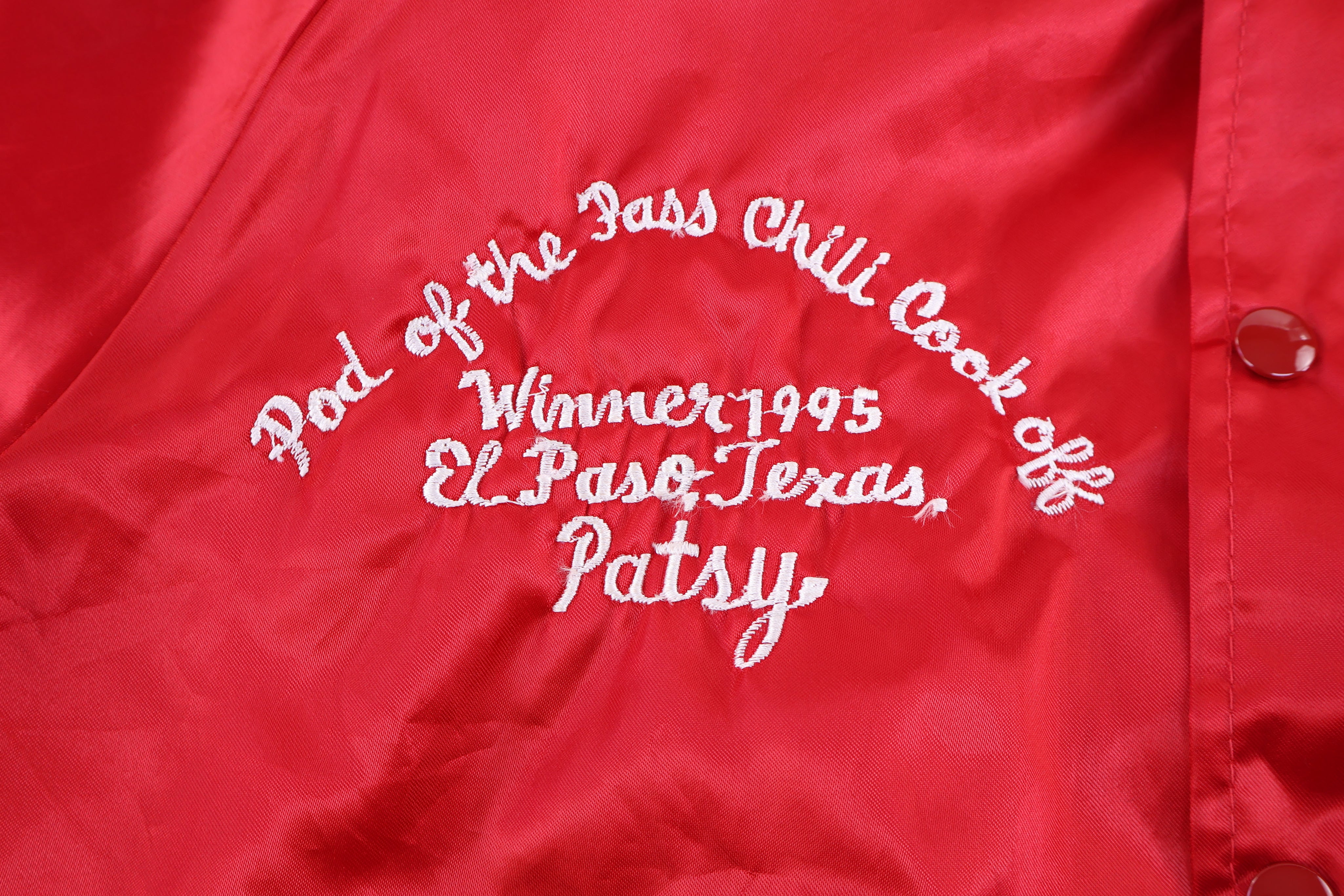 1995 Bud King of Beers Satin Bomber Jacket - Jacket - Thrifted Threads