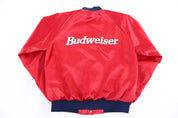 1995 Bud King of Beers Satin Bomber Jacket - Jacket - Thrifted Threads