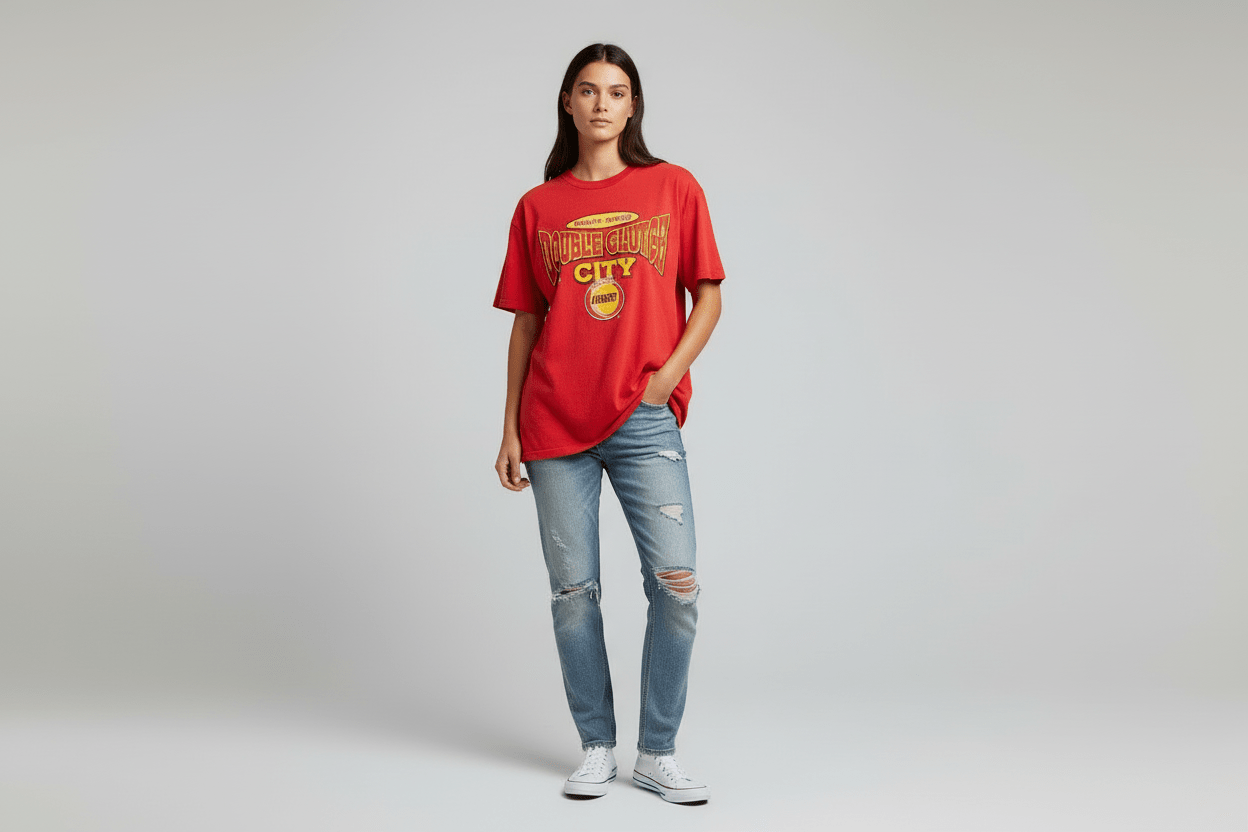 1995 Double Clutch City Houston Rockets Basketball T-shirt - ThriftedThreads.com