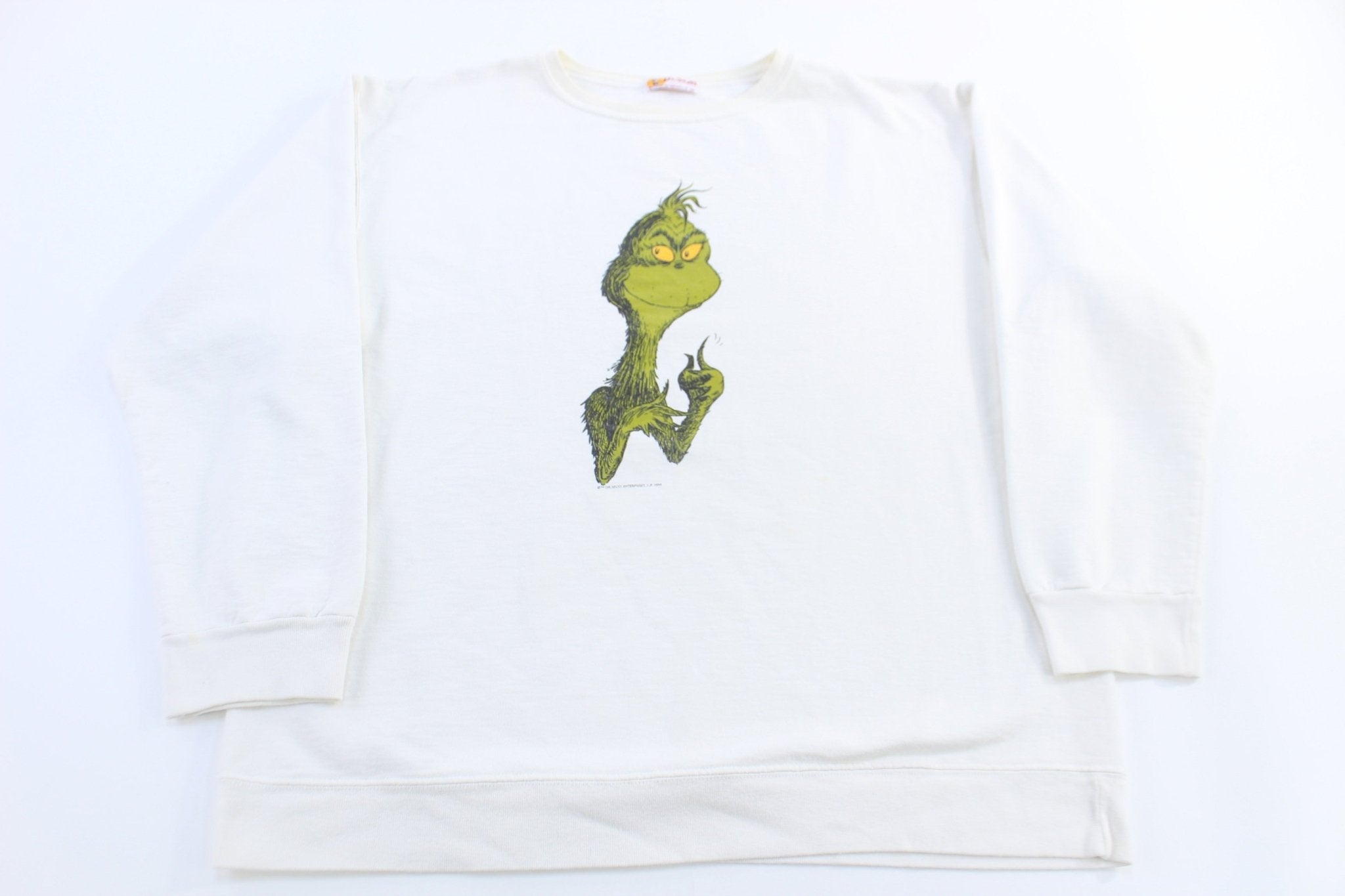 1995 Dr. Seuss The Grinch Sweatshirt - Sweatshirt - Thrifted Threads
